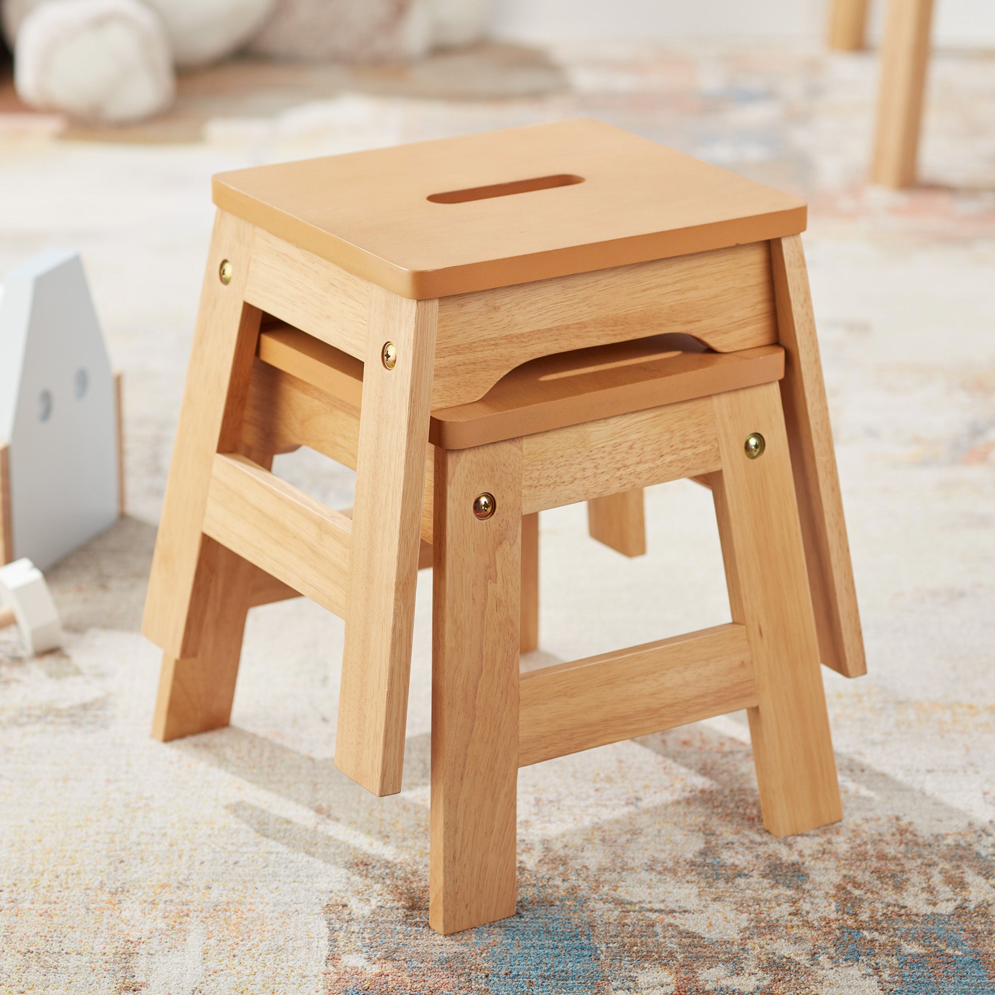 Melissa & Doug Wooden Stools ?C Set of 2 - Image 7