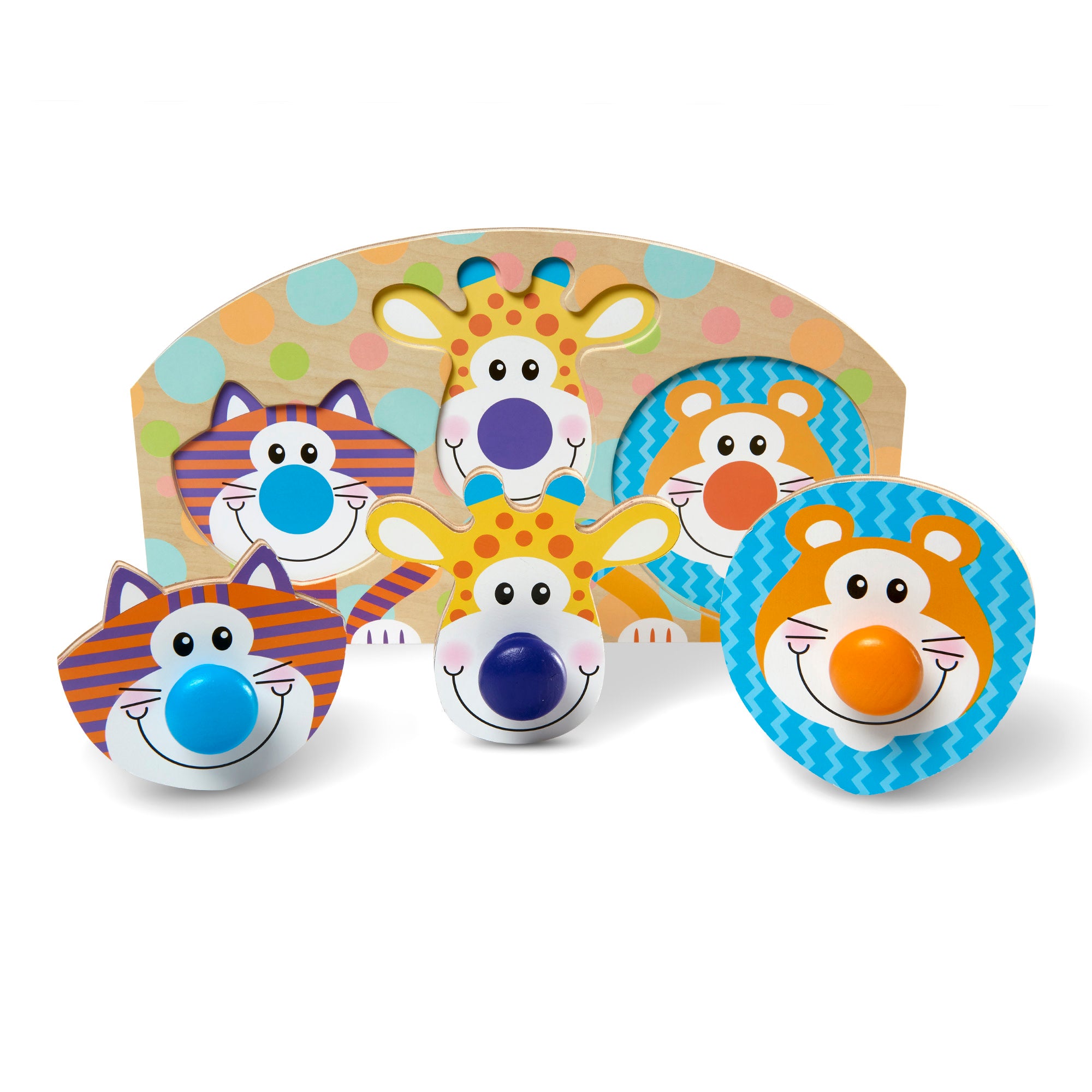 Melissa & Doug Safari Jumbo Peg Puzzle - 3 Pieces - Image 4