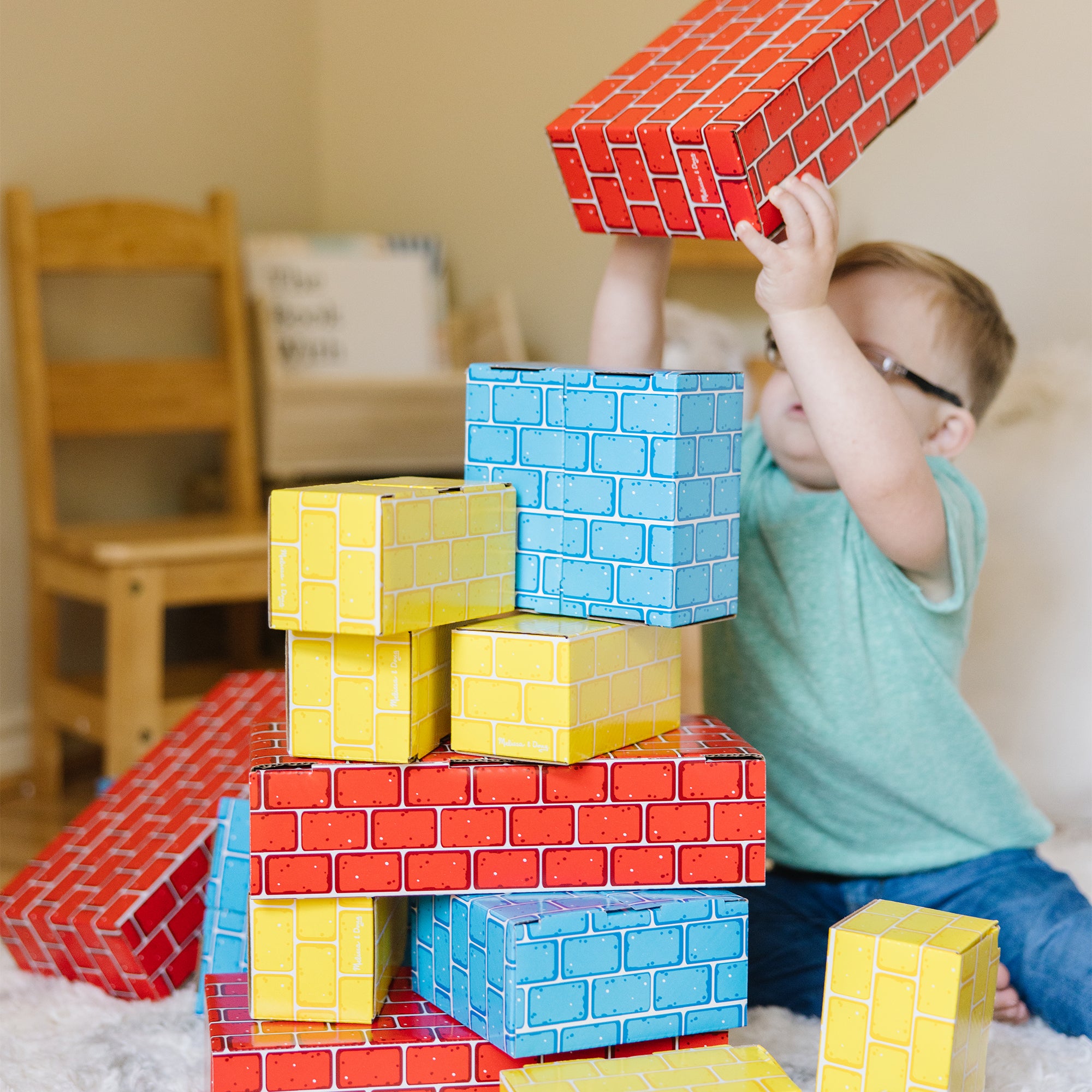 Melissa & Doug Deluxe Jumbo Cardboard Blocks - 40 Pieces - Image 5