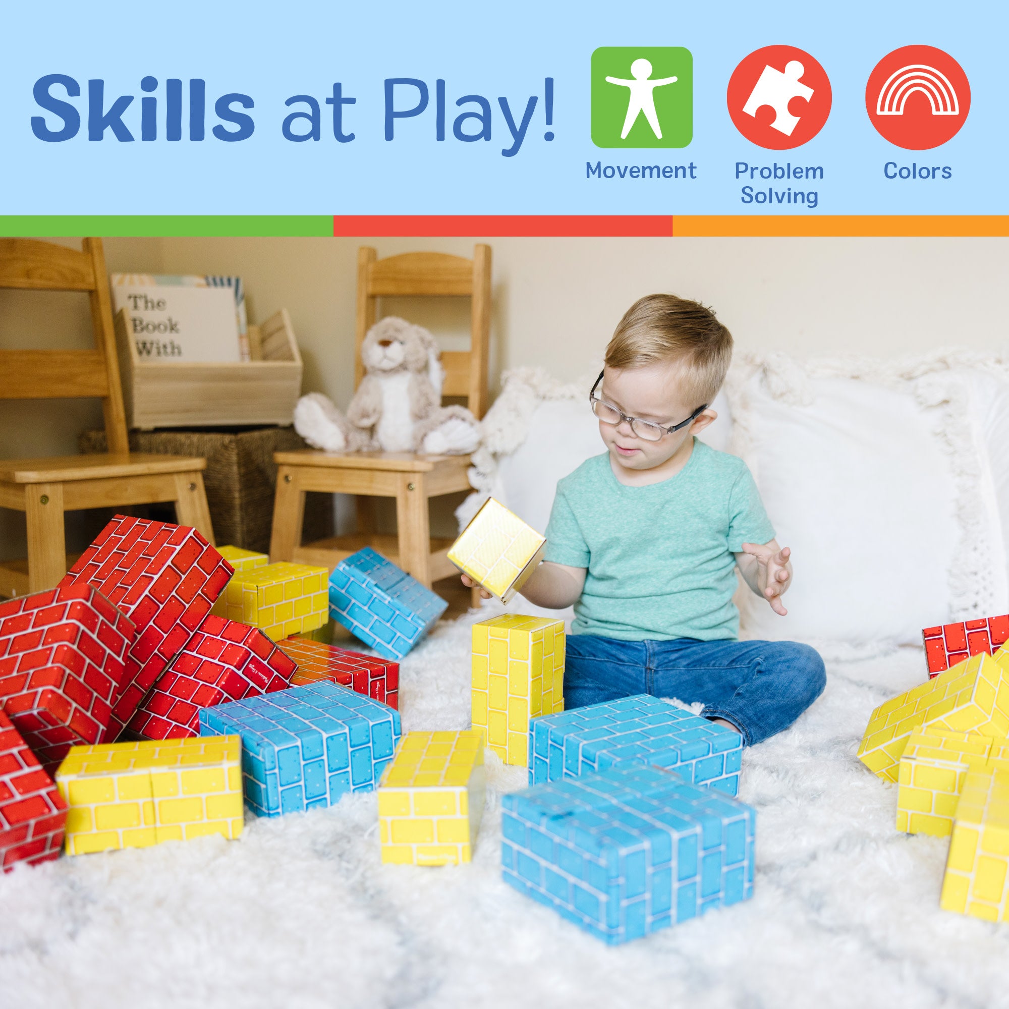 Melissa & Doug Deluxe Jumbo Cardboard Blocks - 40 Pieces - Image 4