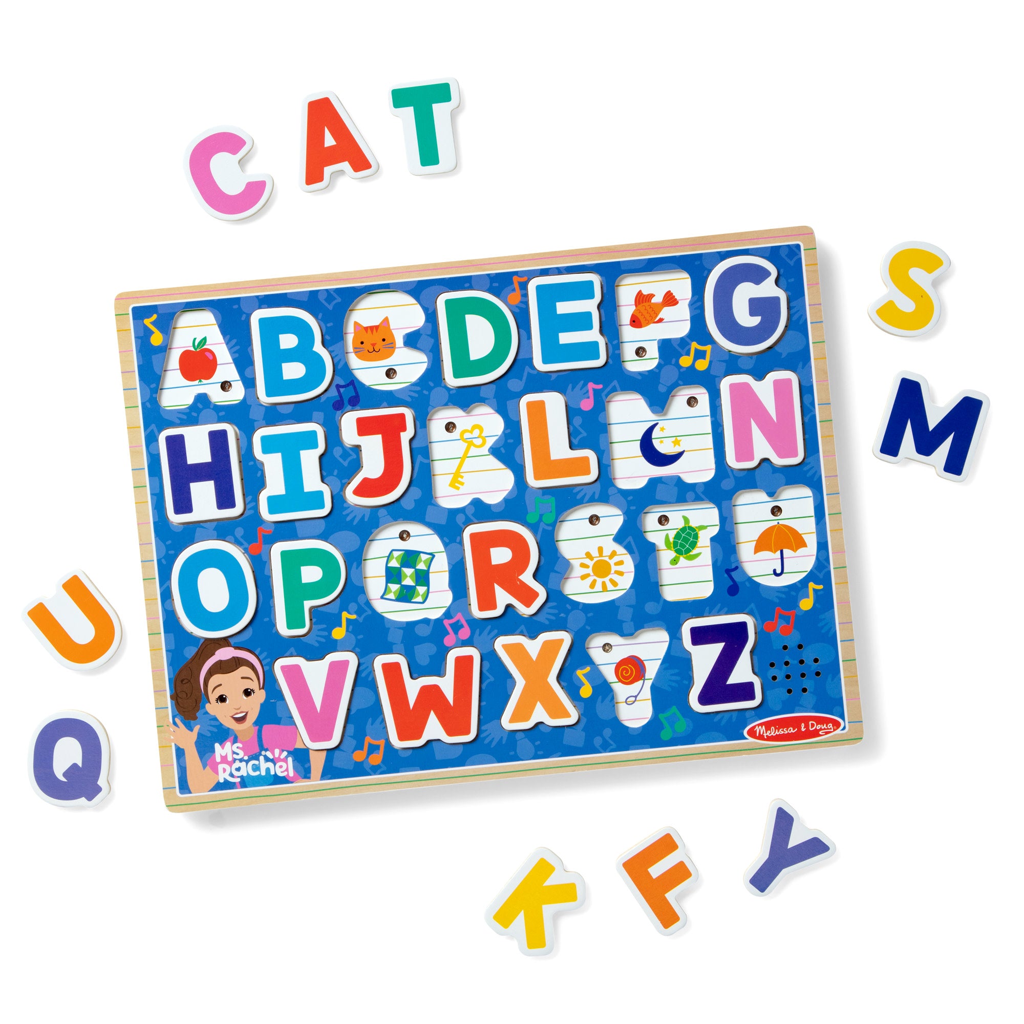 Melissa & Doug Ms. Rachel? Wooden Phonics Alphabet Sound Puzzle - 26 Pieces