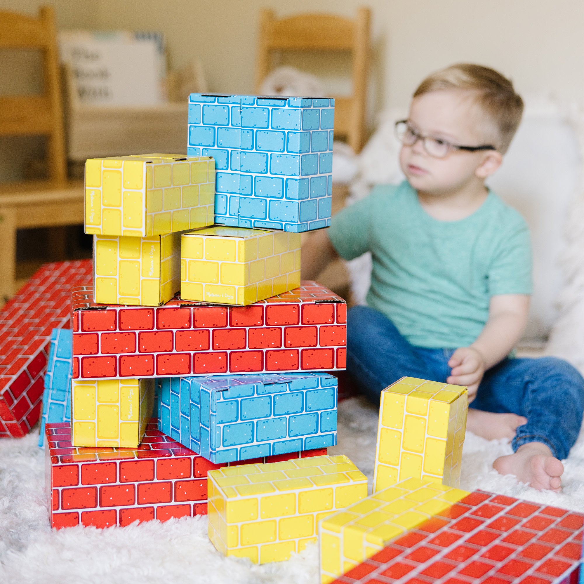 Melissa & Doug Deluxe Jumbo Cardboard Blocks - 40 Pieces - Image 7