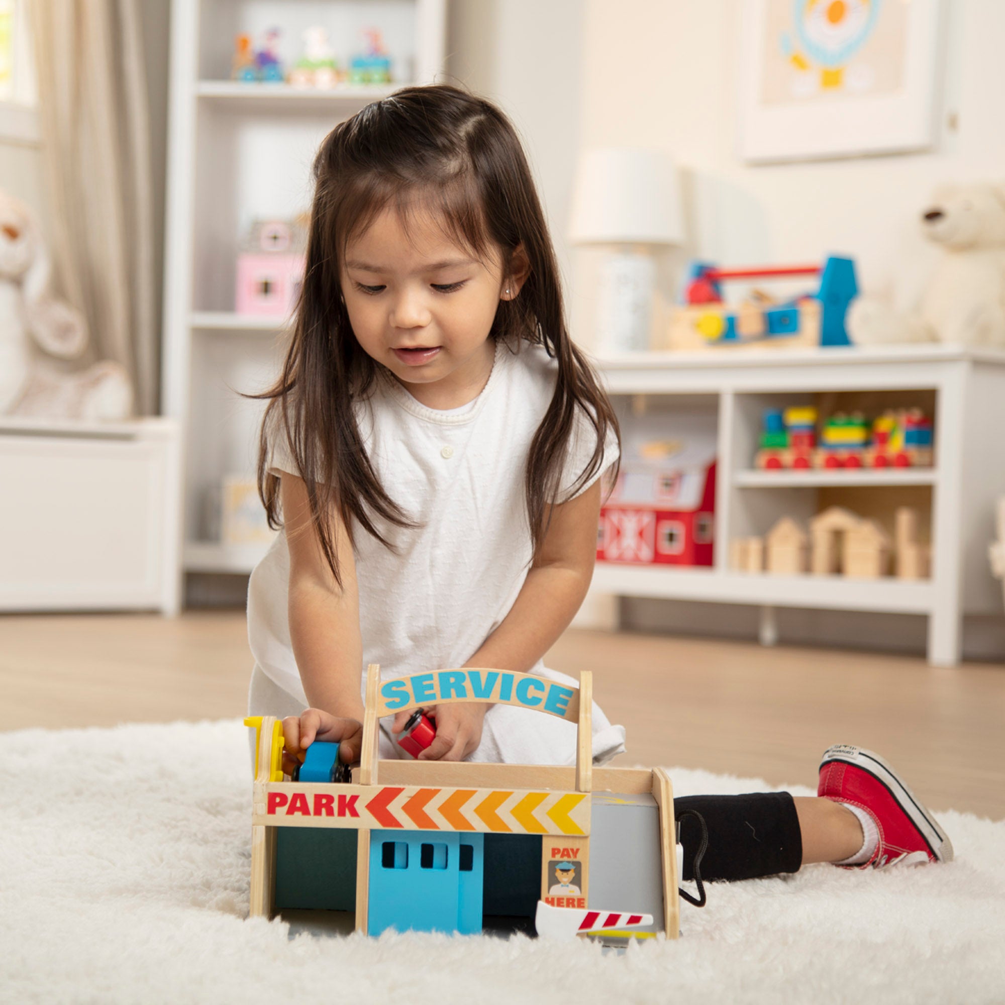 Melissa & Doug Wooden Service Station Parking Garage - Image 10