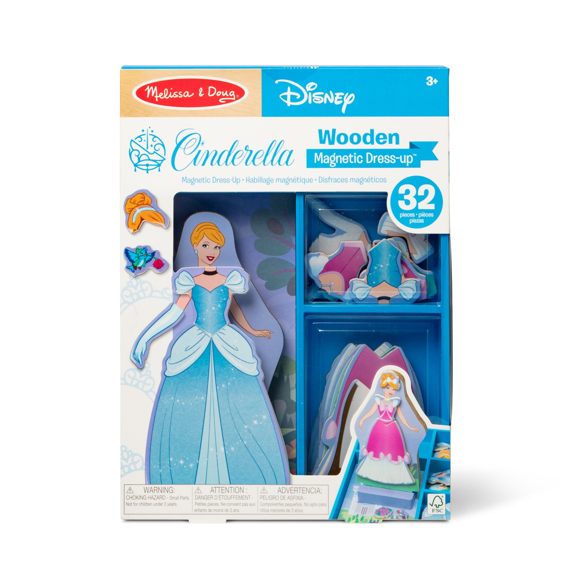 Melissa & Doug Disney Princess Cinderella Wooden Magnetic Dress-Up - Image 3