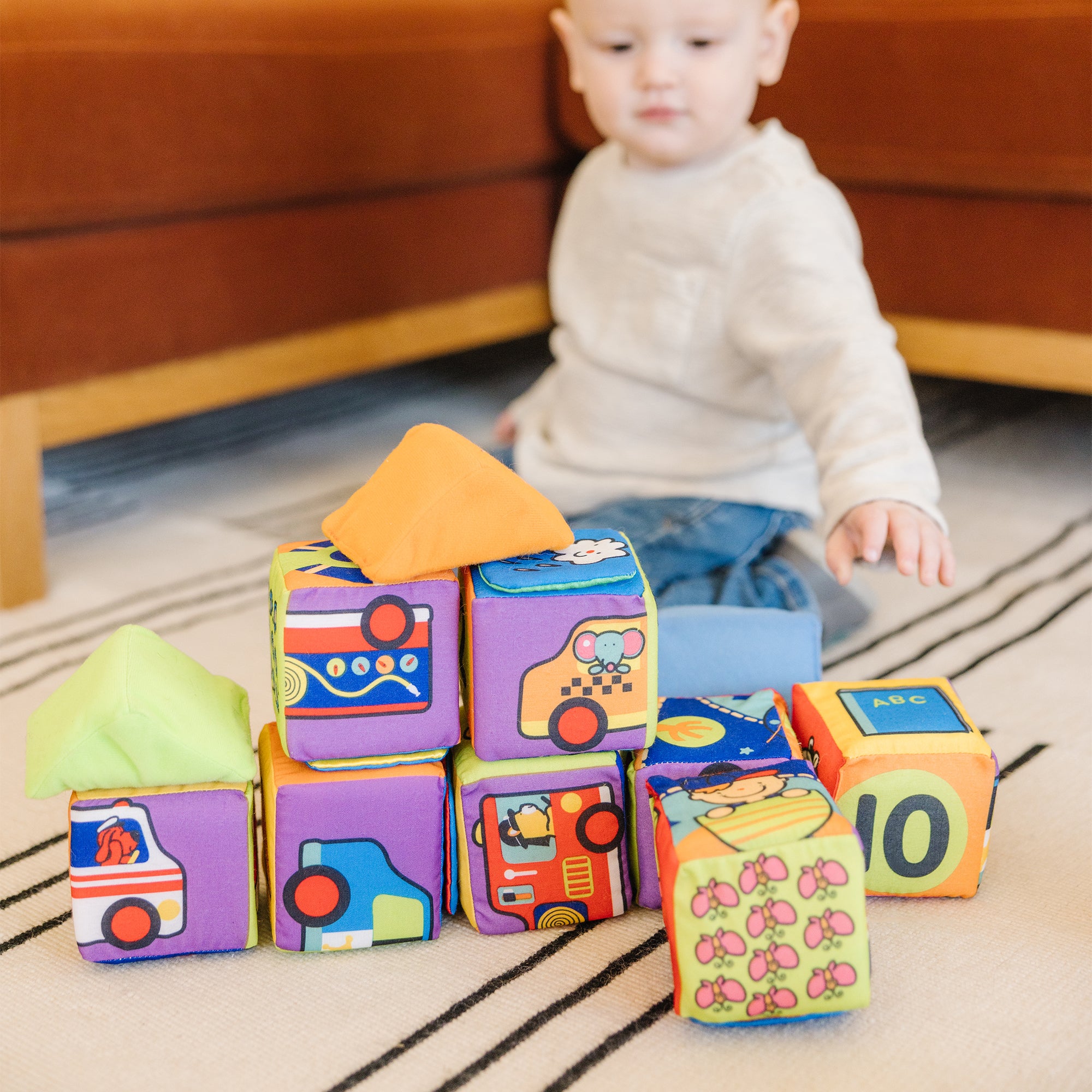 Melissa & Doug K's Kids Match and Build Soft Blocks - Image 10