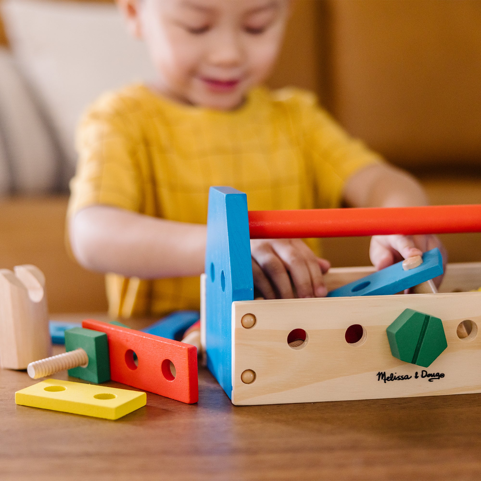 Melissa & Doug Wooden Take-Along Tool Kit - Image 10