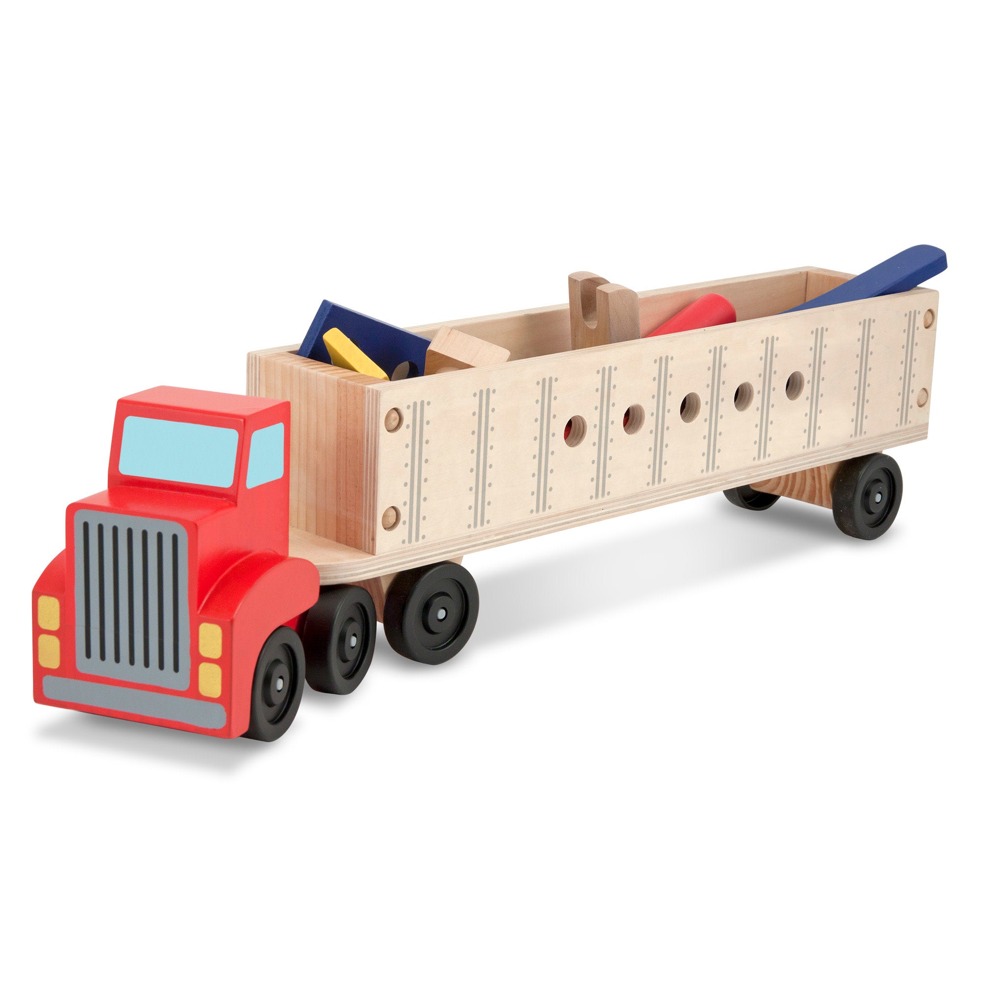 Melissa & Doug Wooden Big Rig Building Set - Image 5