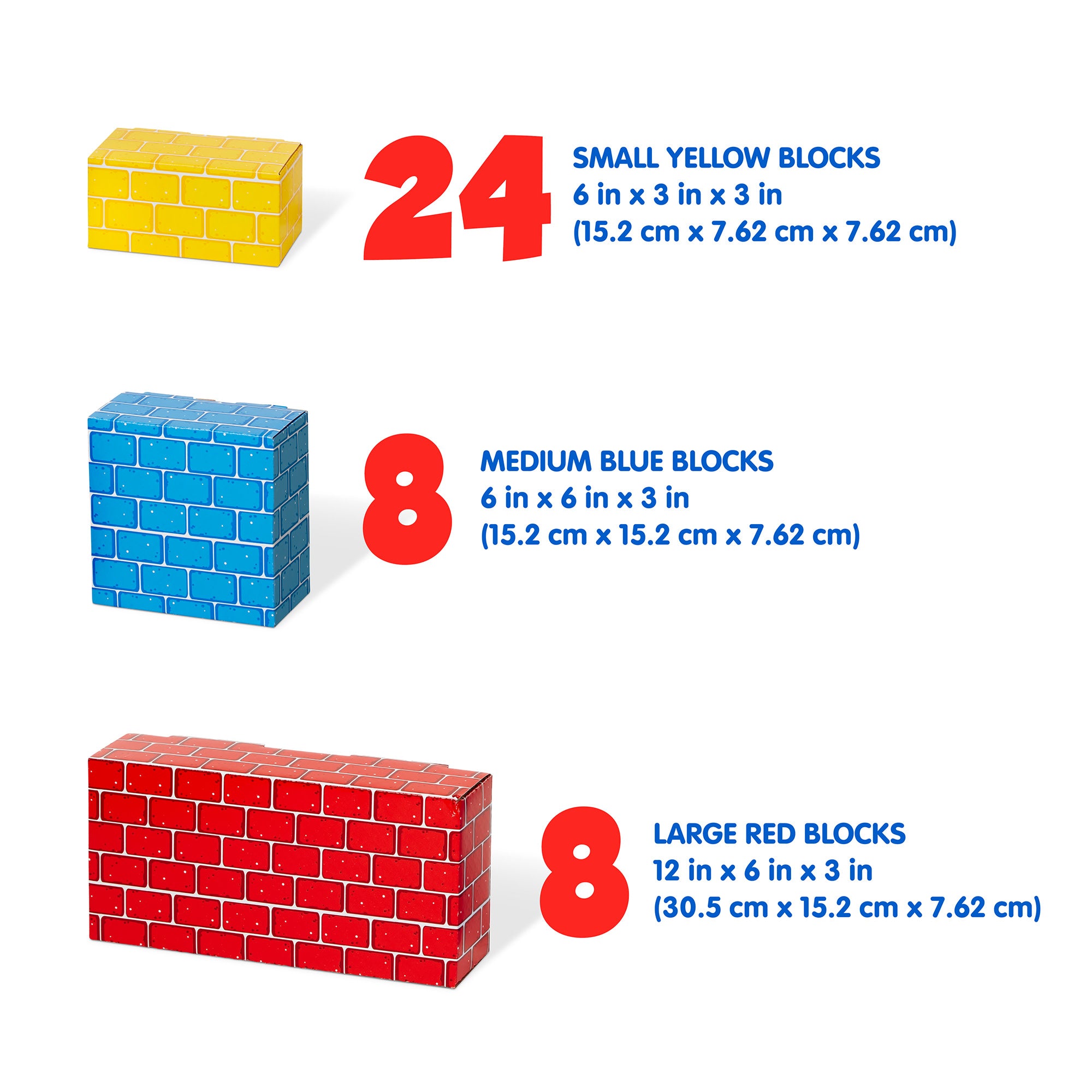 Melissa & Doug Deluxe Jumbo Cardboard Blocks - 40 Pieces - Image 6