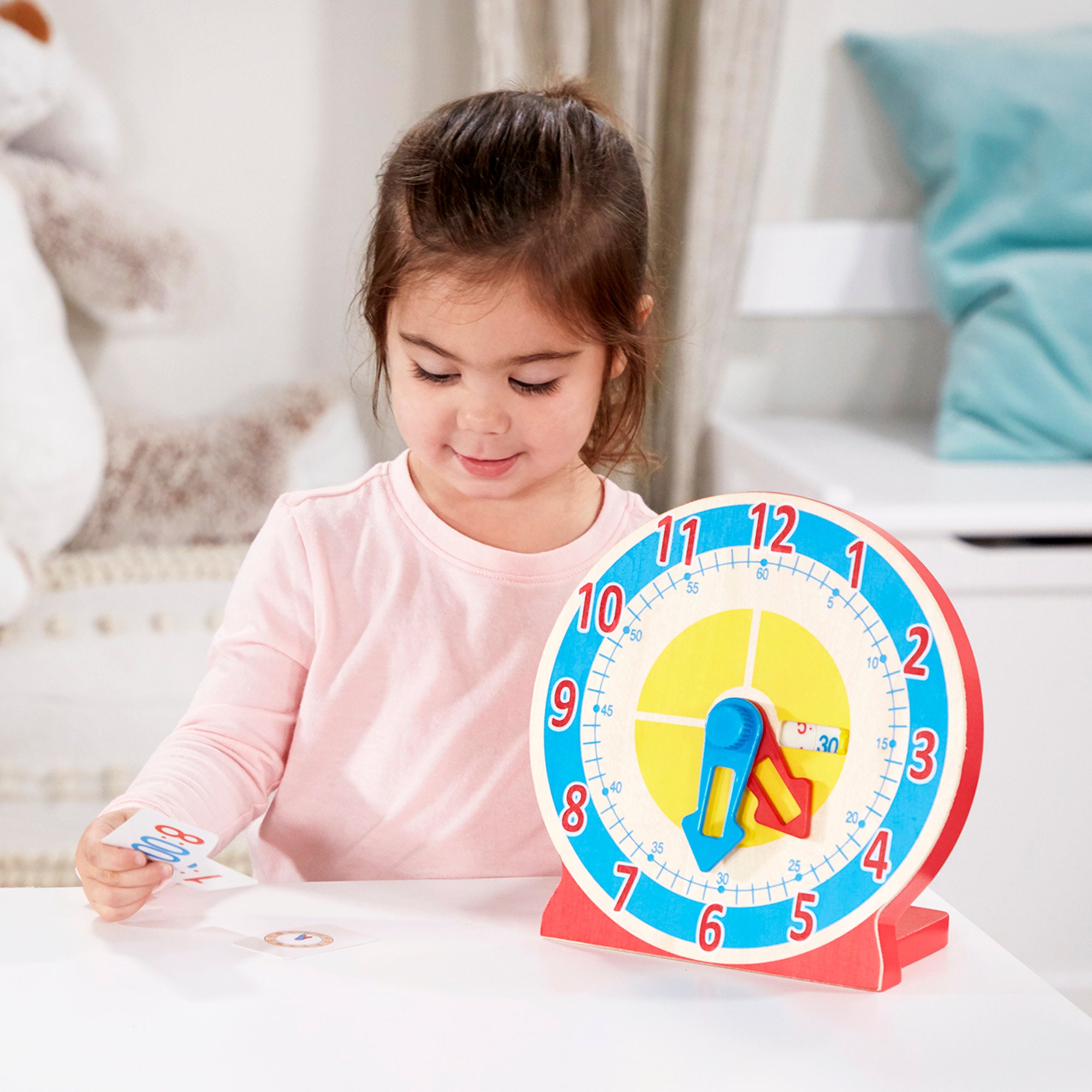 Melissa & Doug Turn & Tell Wooden Clock - Image 2