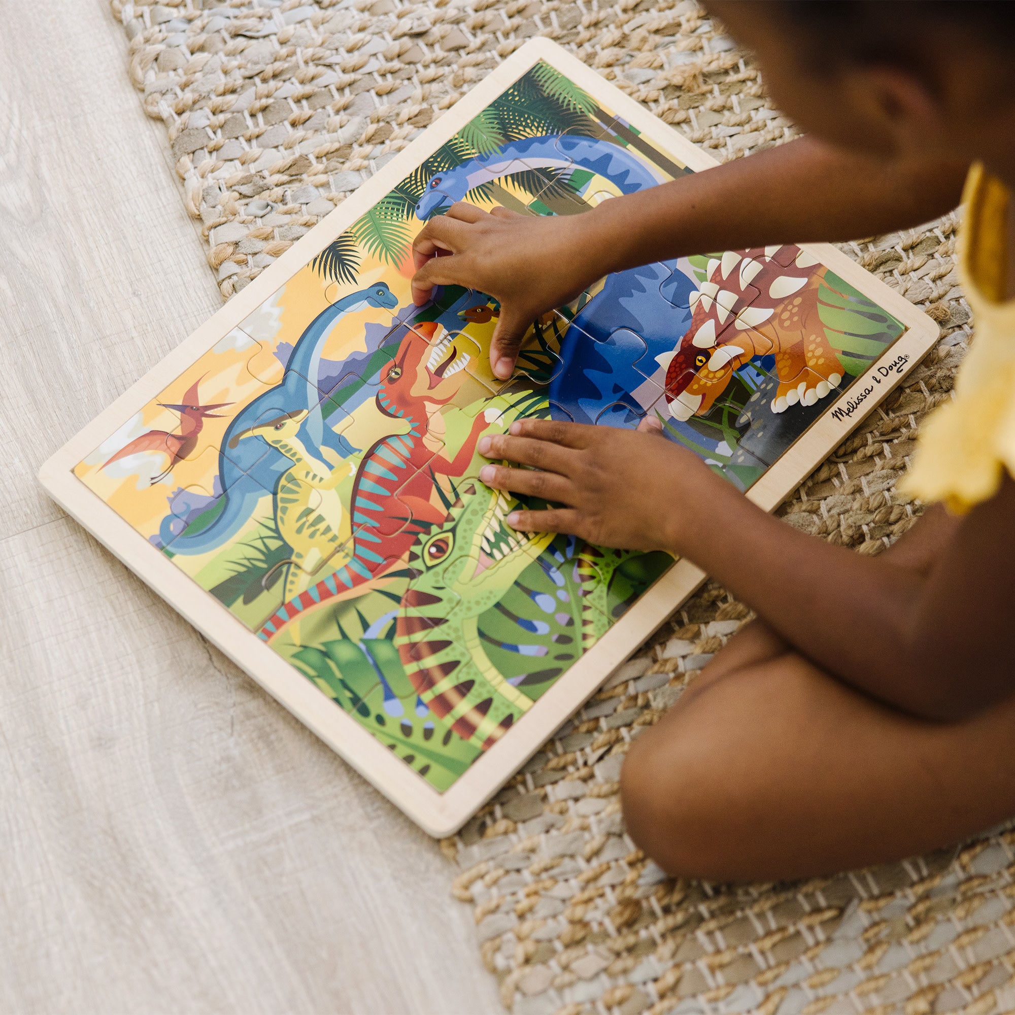 Melissa & Doug Dinosaur Wooden Jigsaw Puzzle - 24 Pieces - Image 2