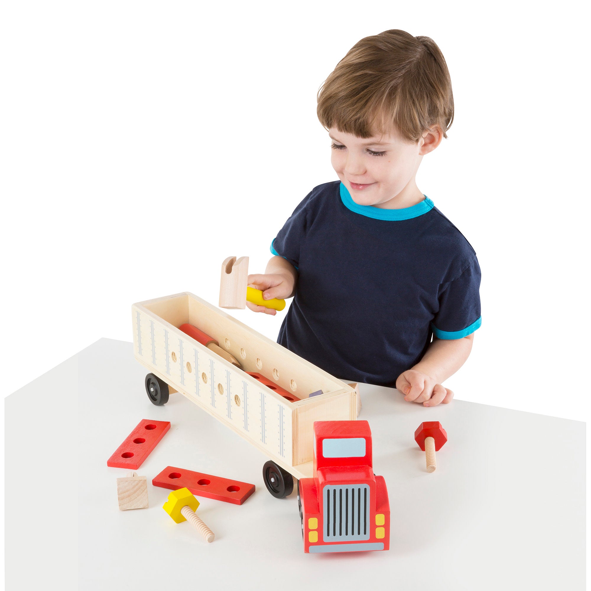 Melissa & Doug Wooden Big Rig Building Set - Image 8
