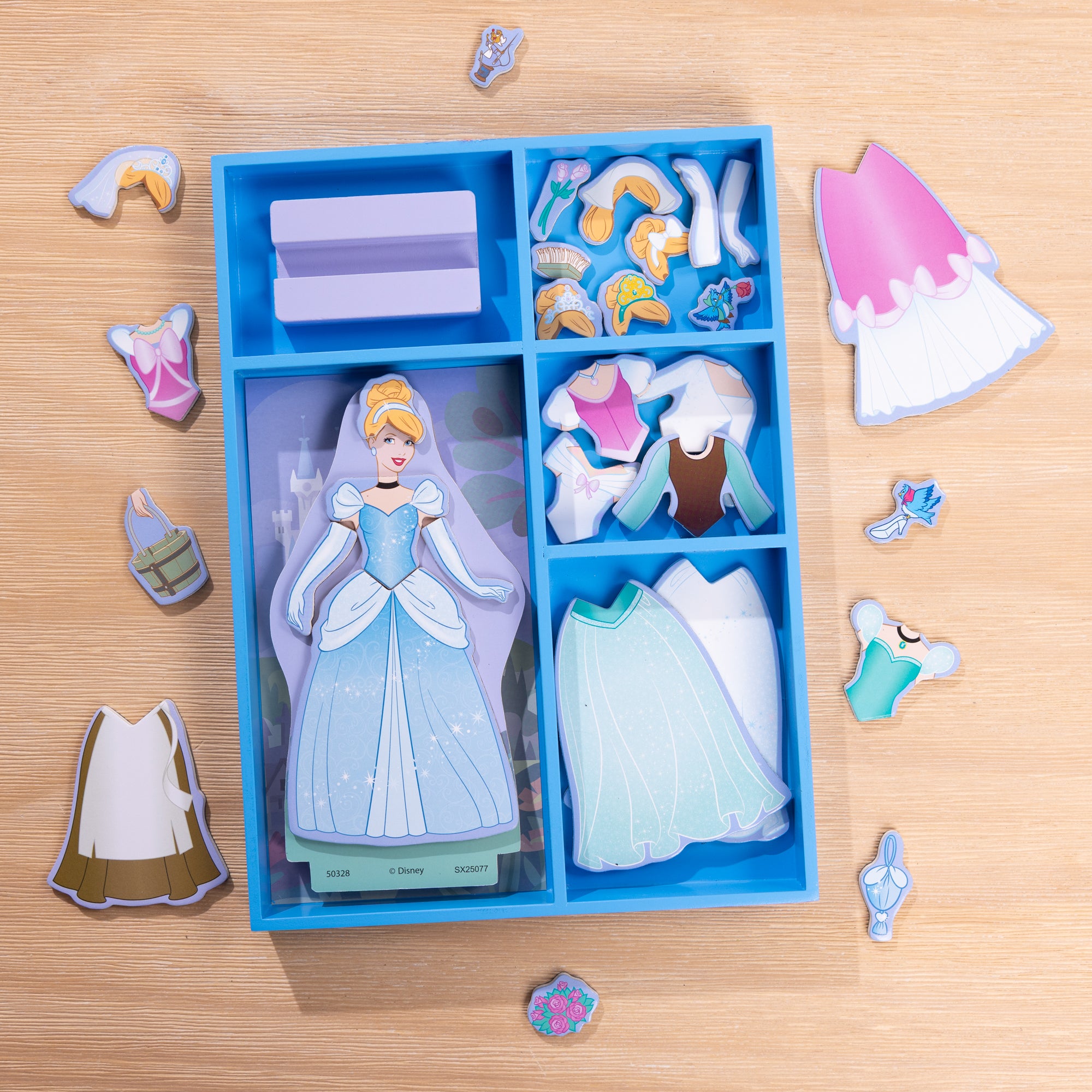Melissa & Doug Disney Princess Cinderella Wooden Magnetic Dress-Up - Image 9