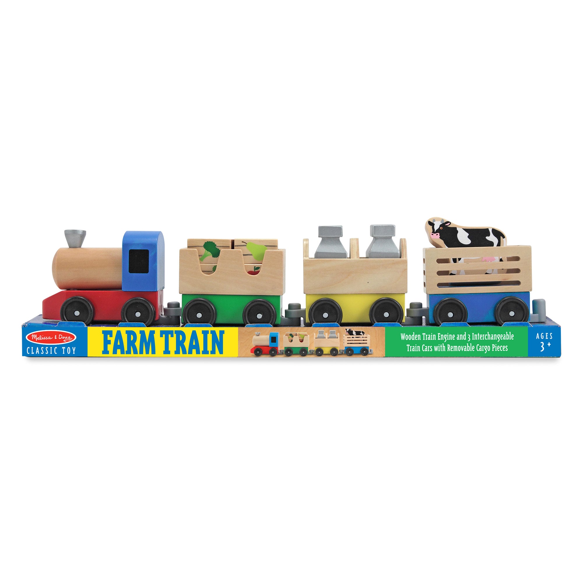 Melissa & Doug Wooden Farm Train - Image 9