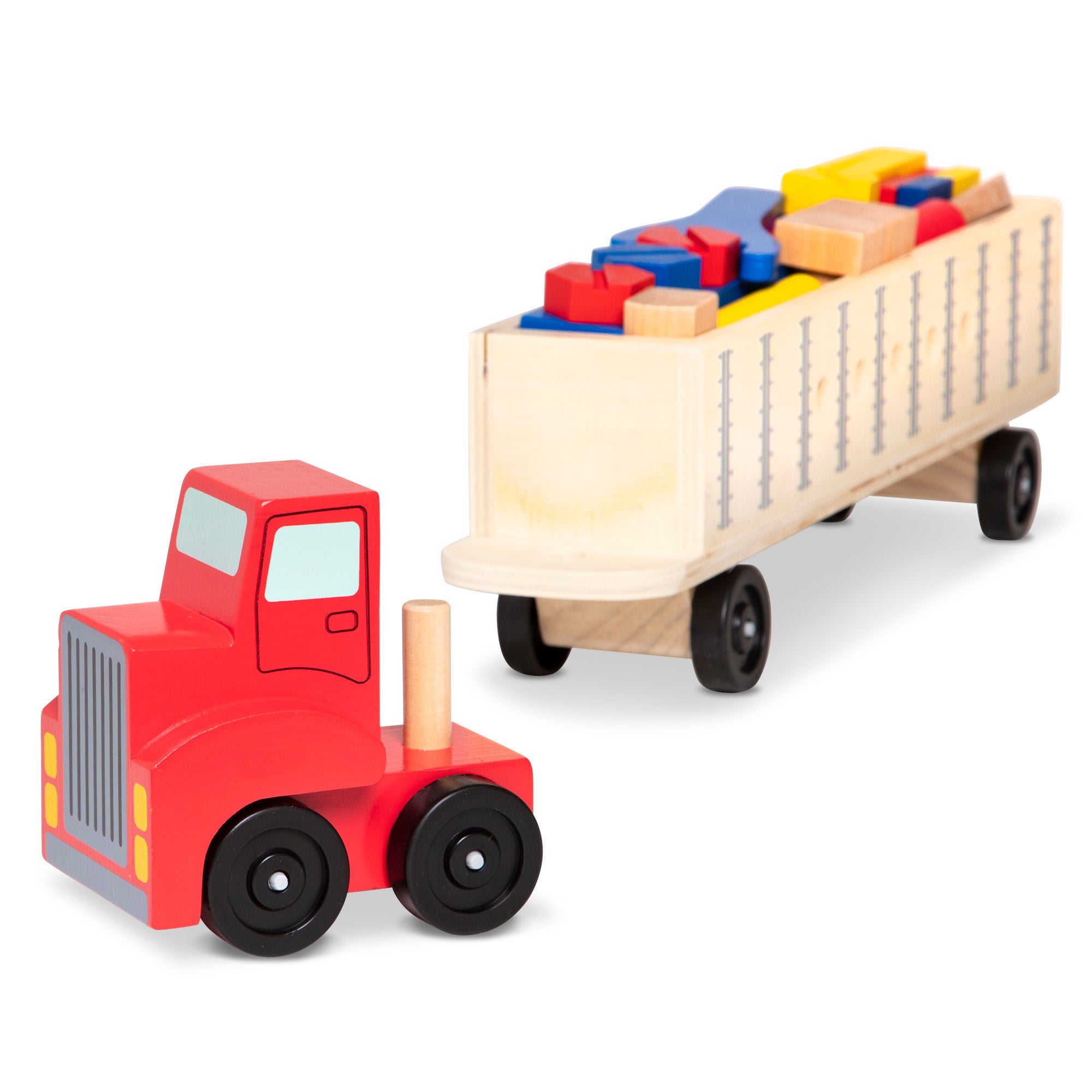 Melissa & Doug Wooden Big Rig Building Set - Image 6