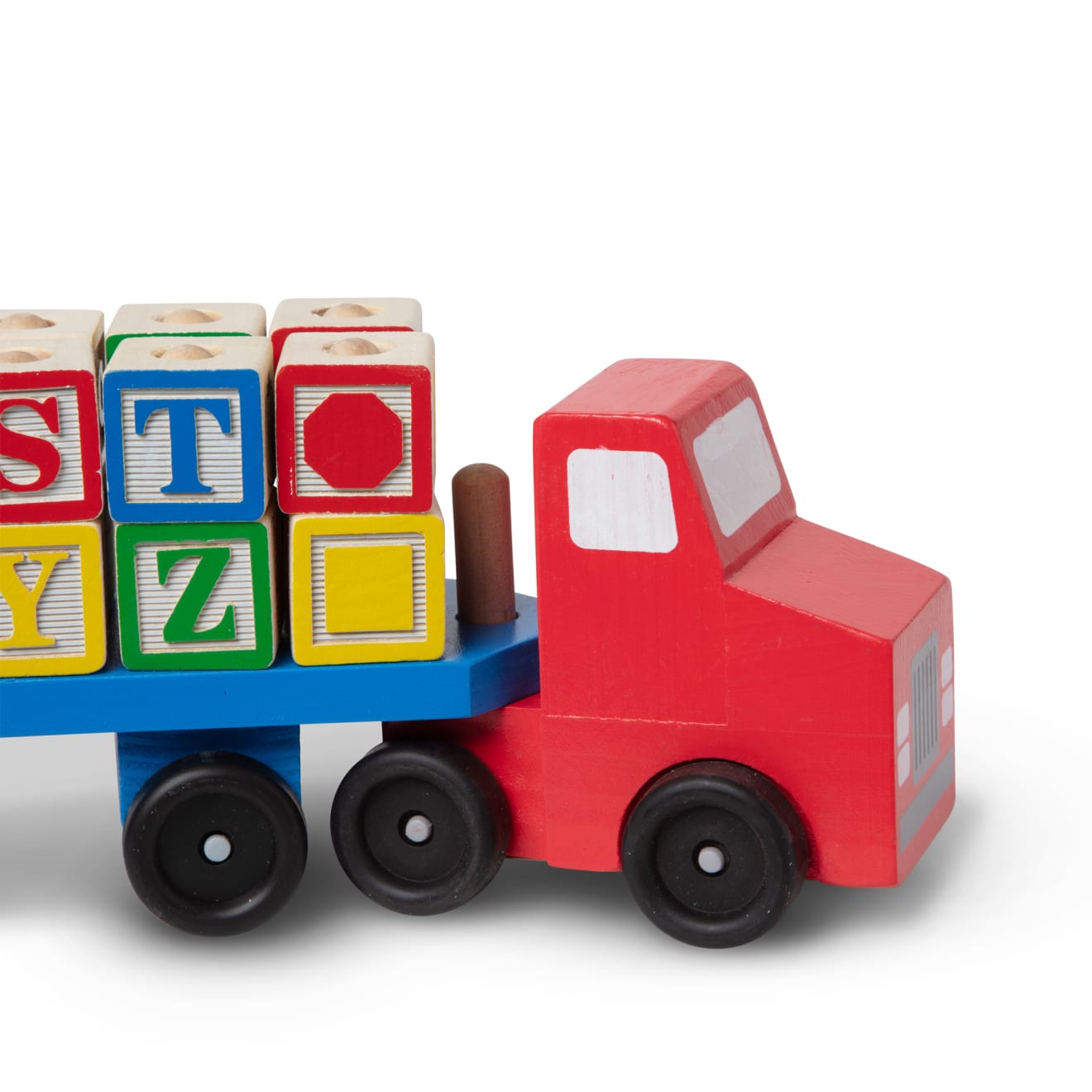 Melissa & Doug Alphabet Blocks Wooden Truck - Image 6