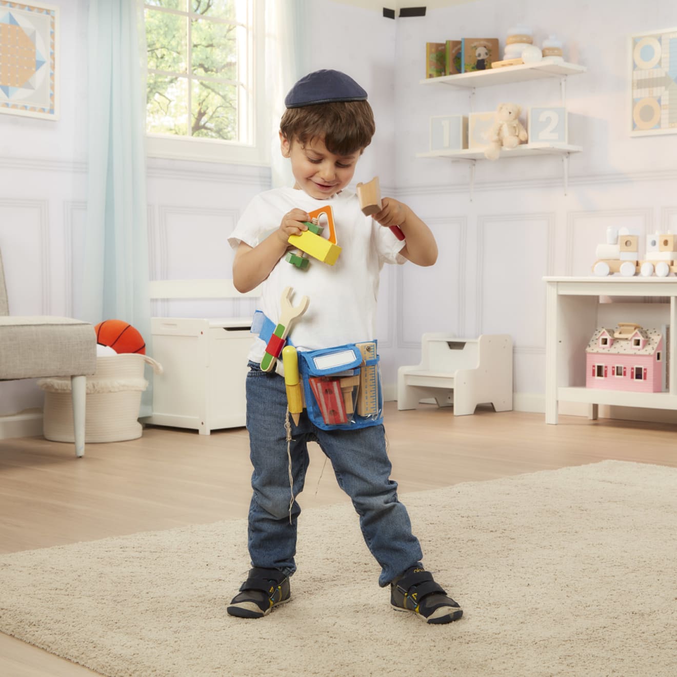 Melissa & Doug Deluxe Wooden Tool Belt Set - Image 7
