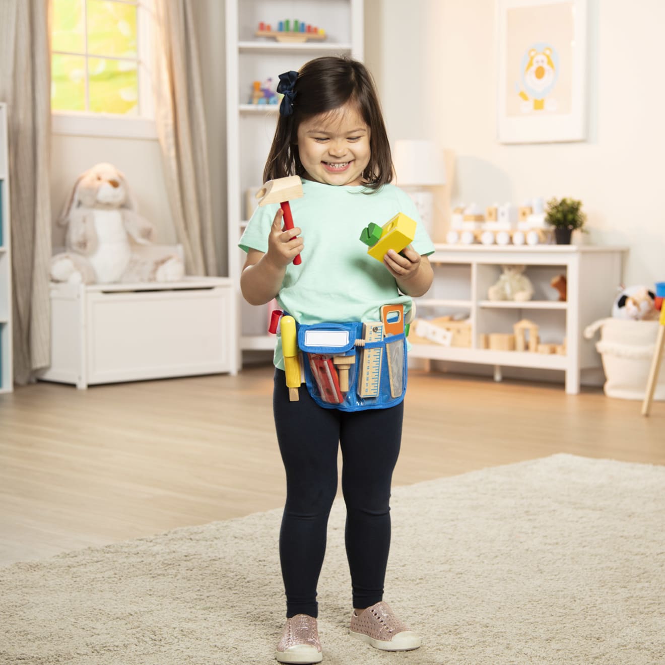 Melissa & Doug Deluxe Wooden Tool Belt Set - Image 6