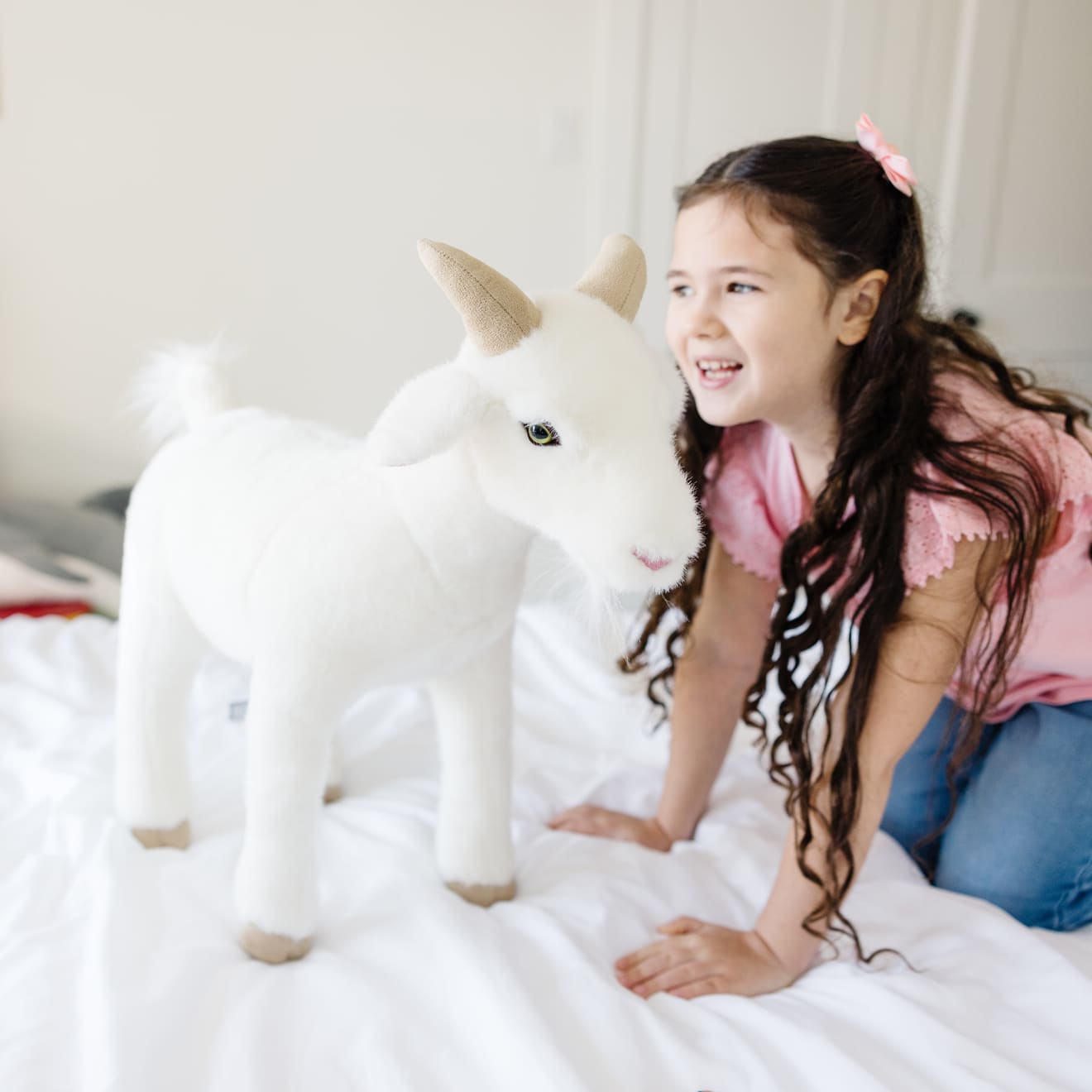 Melissa & Doug Lifelike Plush Goat - Image 2