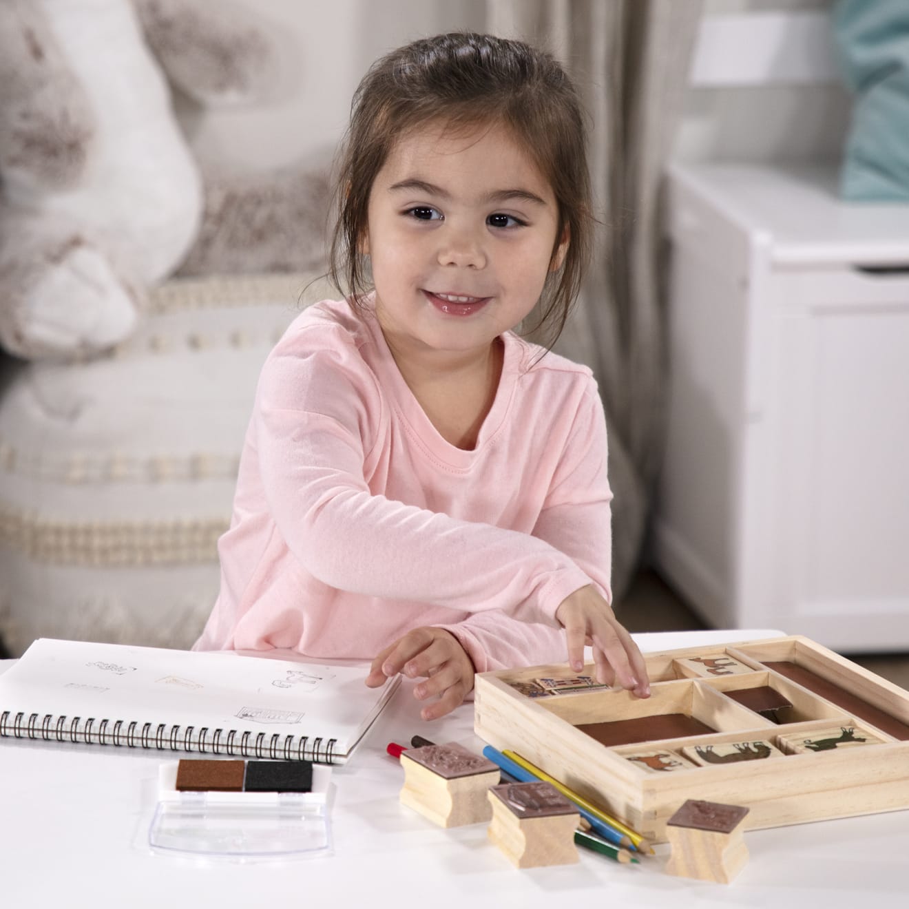 Melissa & Doug Wooden Stamp Set - Horses - Image 2