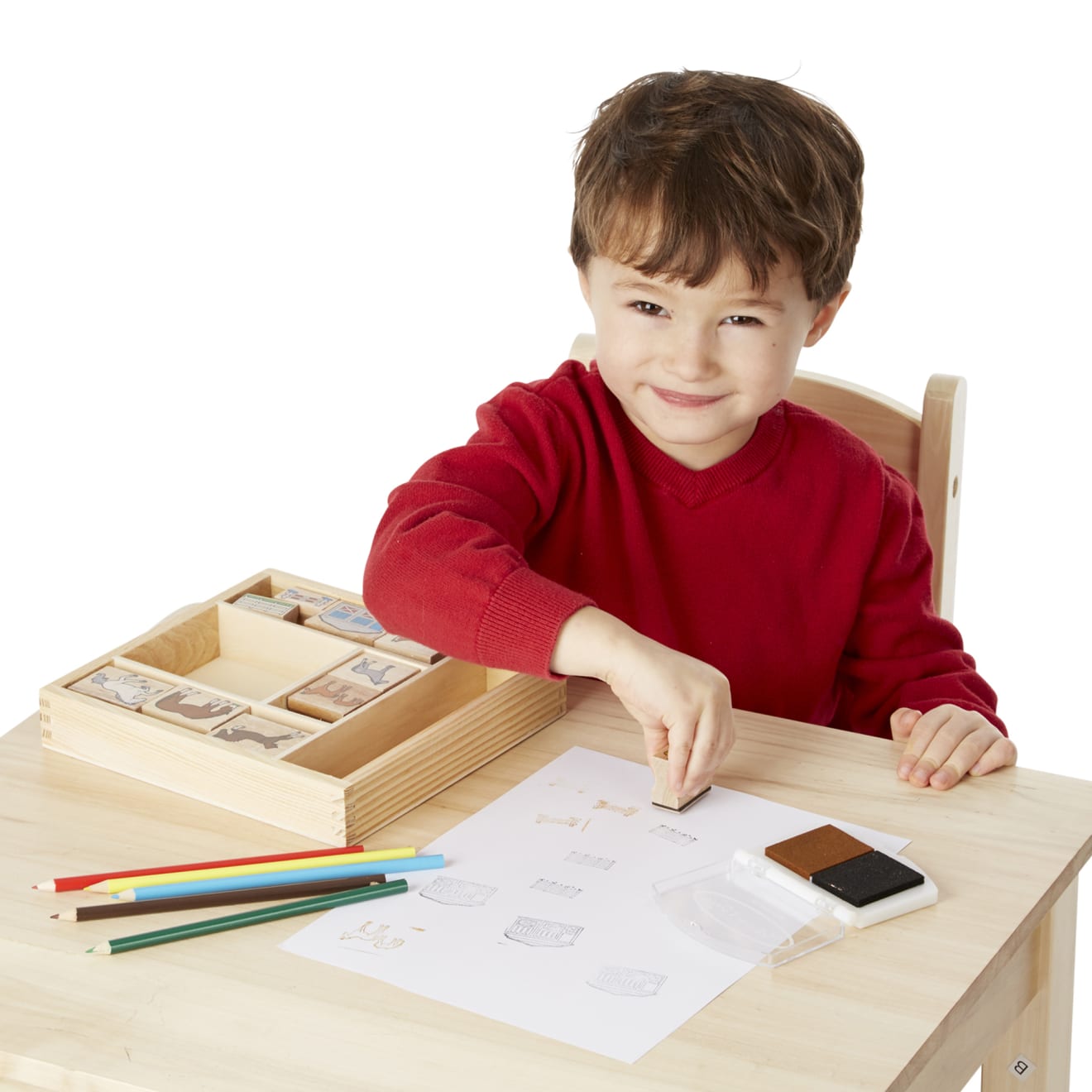 Melissa & Doug Wooden Stamp Set - Horses - Image 8