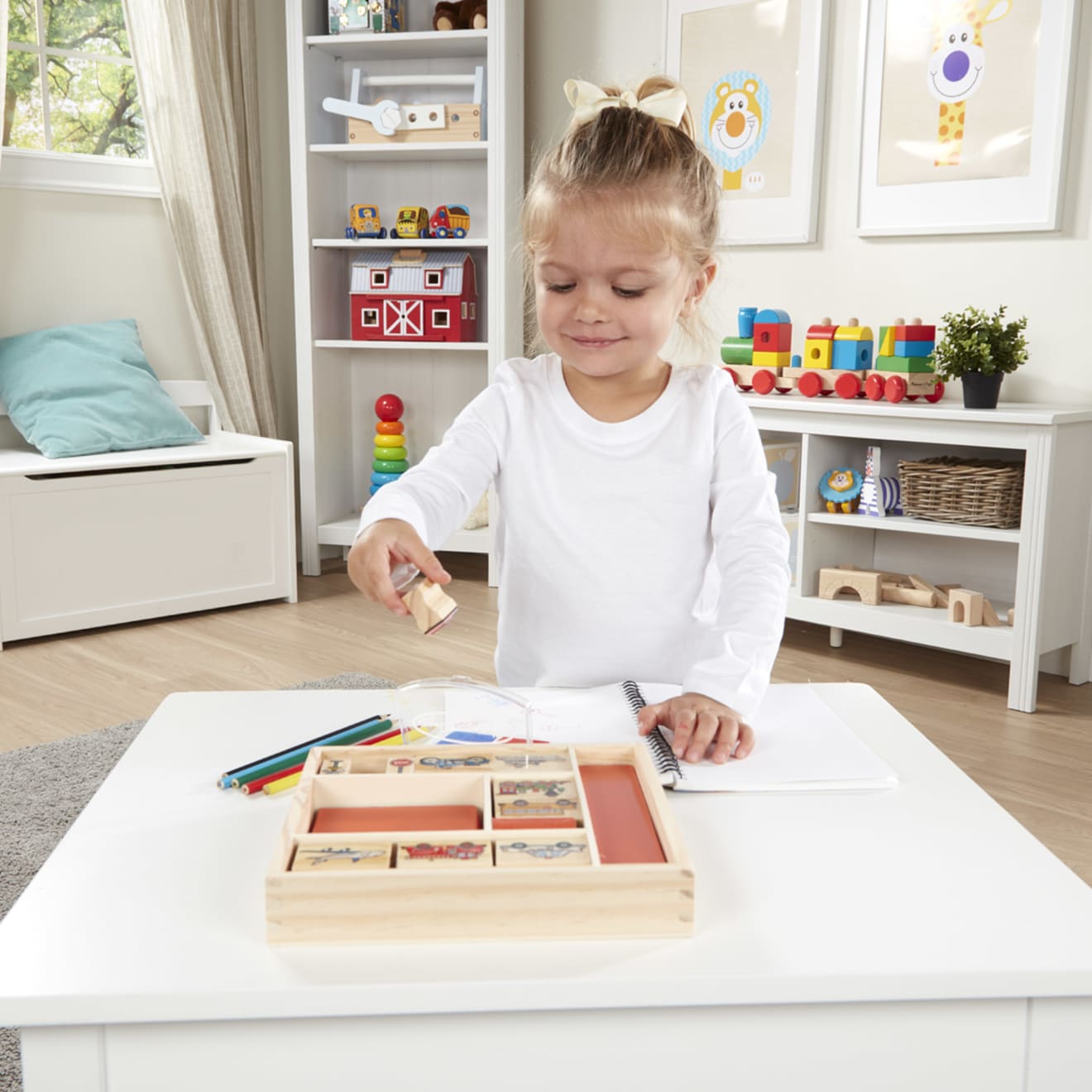 Melissa & Doug Wooden Stamp Set - Vehicles - Image 2