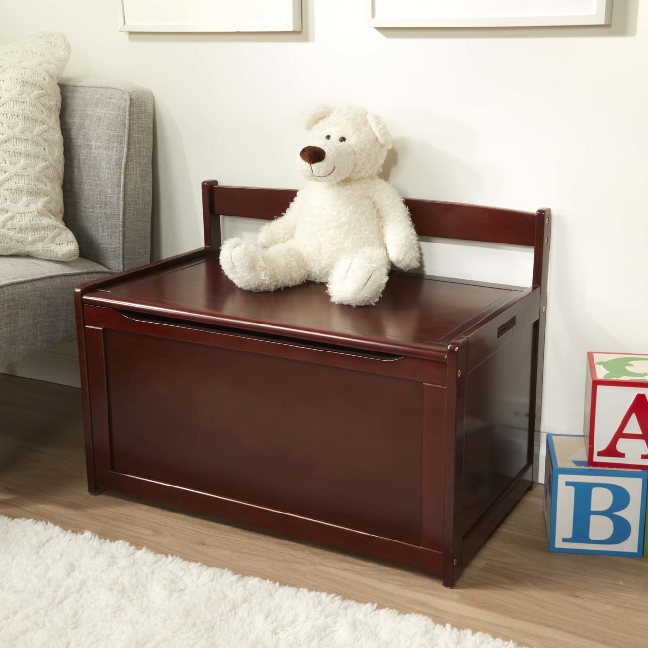 Melissa & Doug Wooden Toy Chest (Espresso) - Image 4