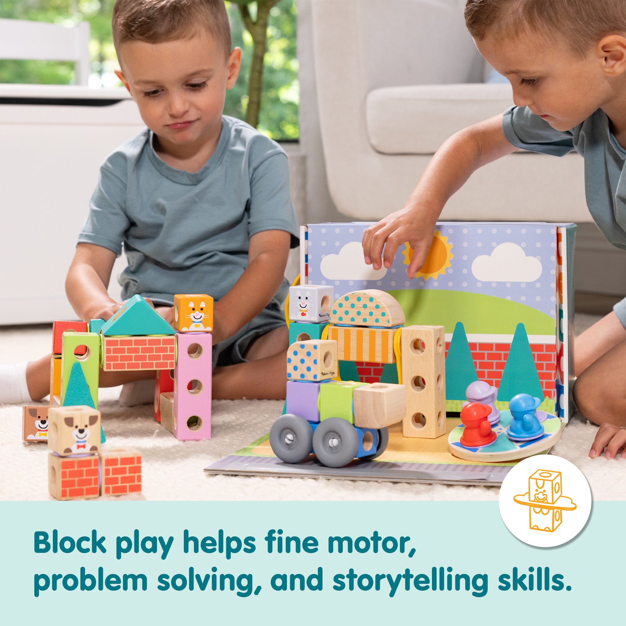 Melissa & Doug Blockables? Town Play Set - Image 5