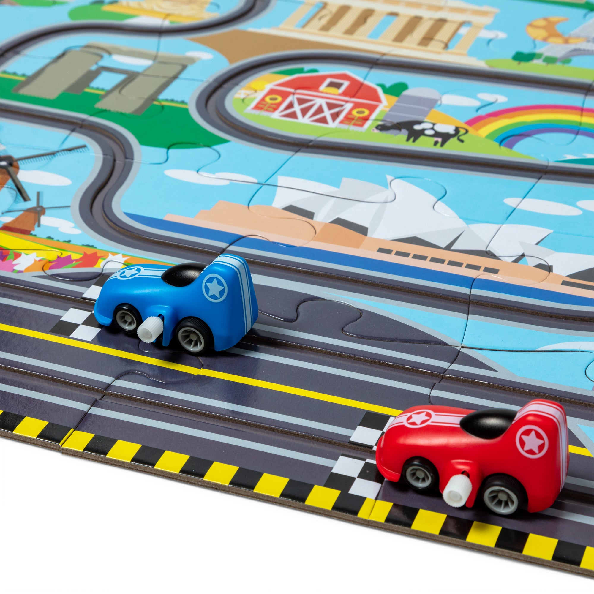 Melissa & Doug Race Around the World Tracks Floor Puzzle - 48 Pieces - Image 12