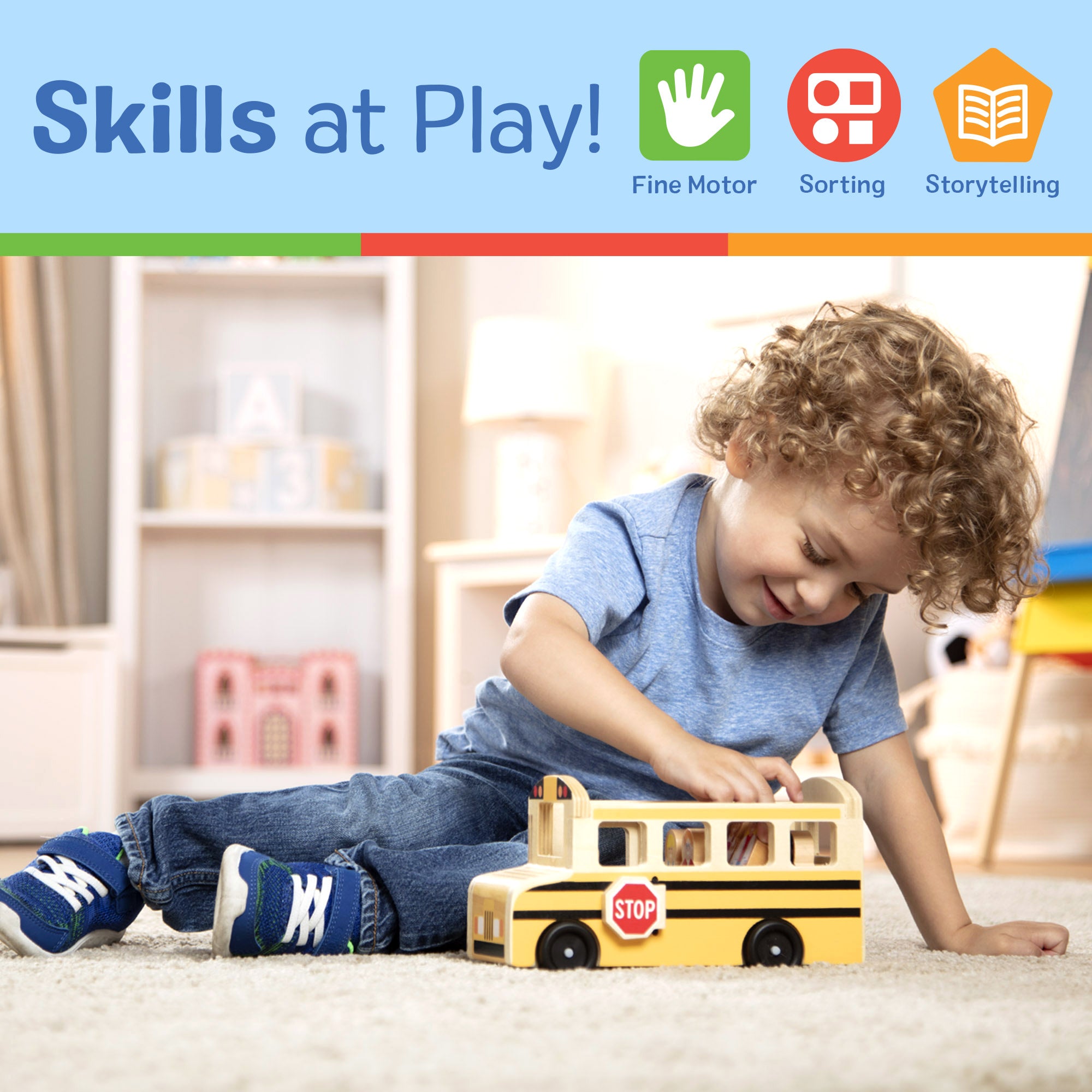 Melissa & Doug Wooden School Bus - Image 5