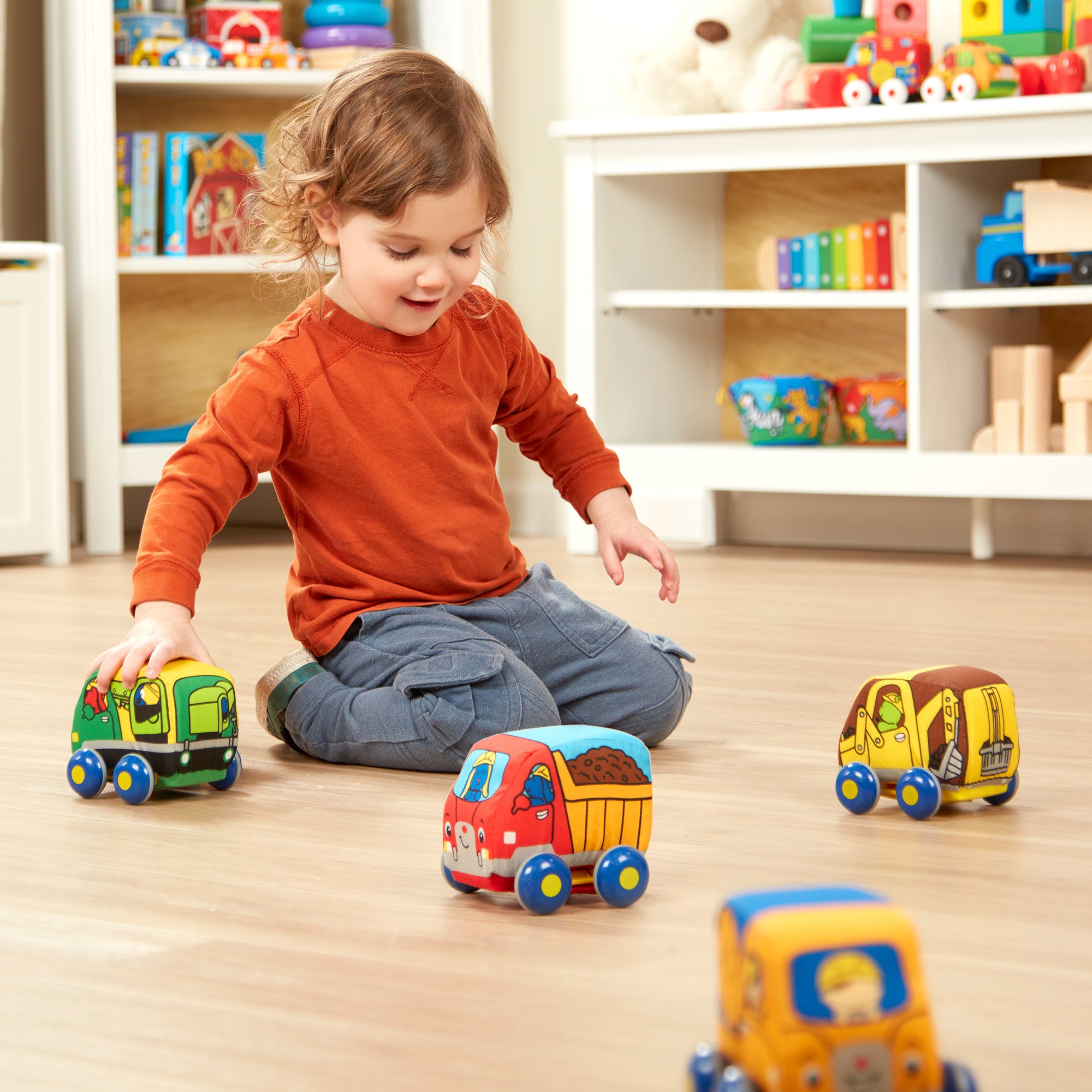 Melissa & Doug K's Kids Pull-Back Construction Vehicles - Image 2