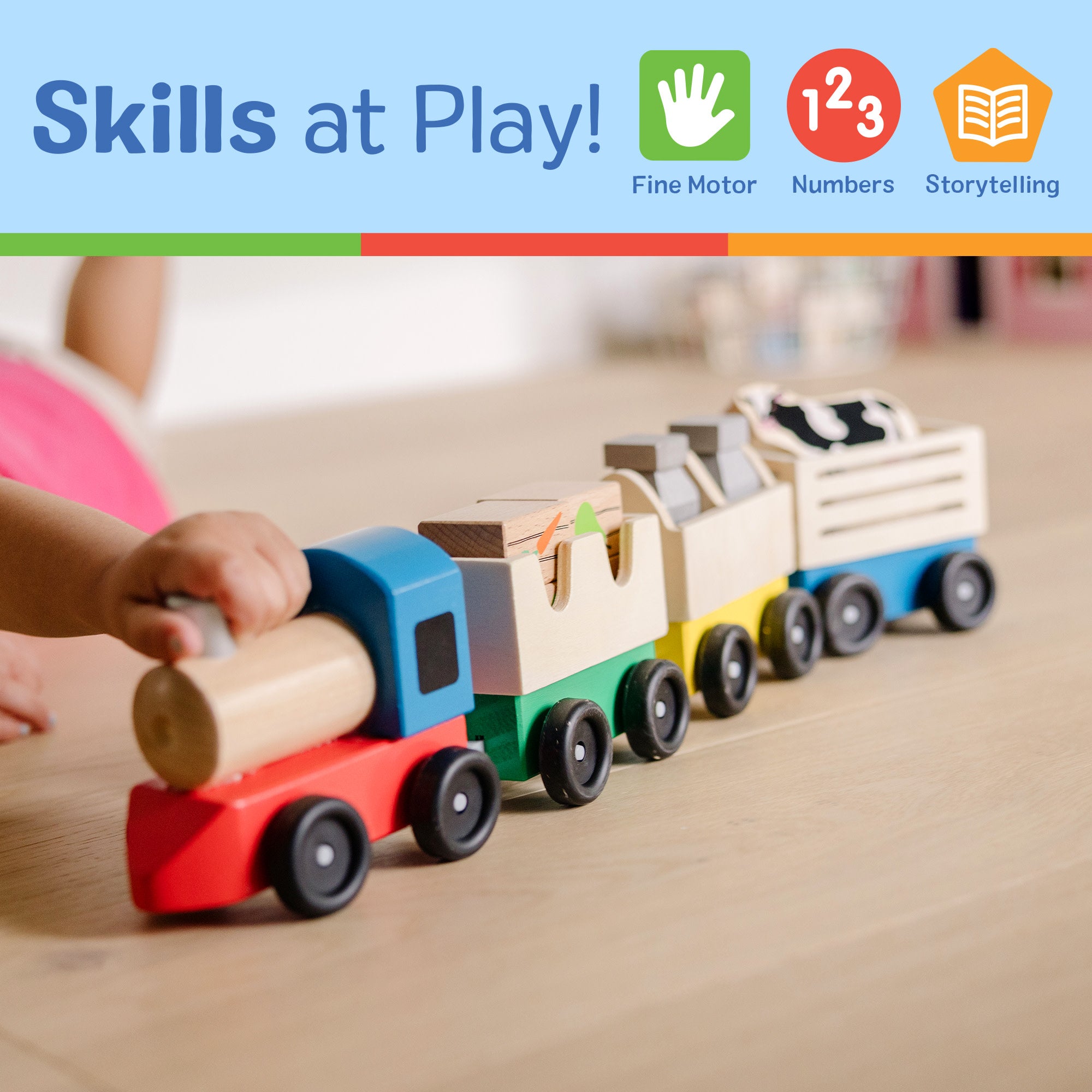 Melissa & Doug Wooden Farm Train - Image 5