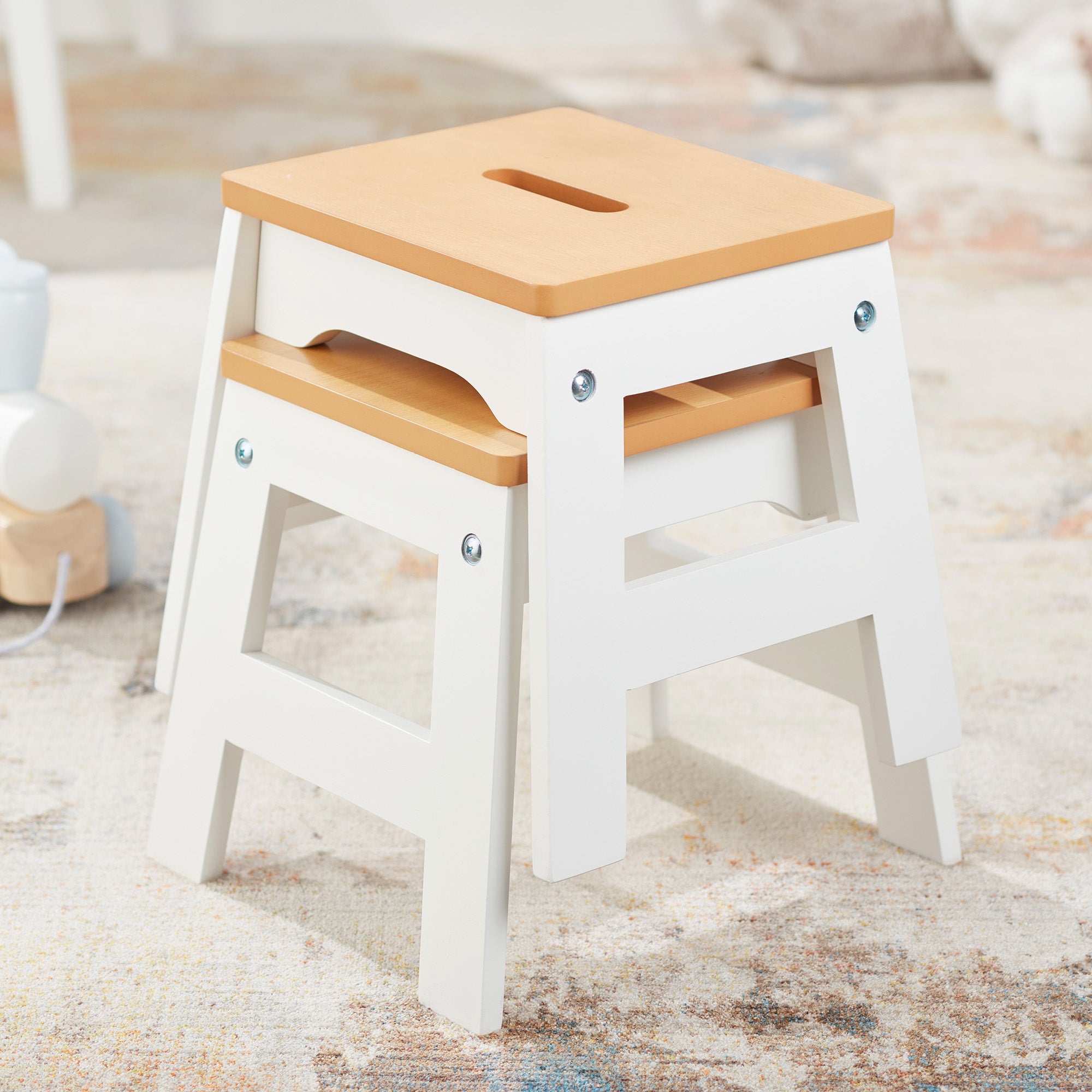 Melissa & Doug Wooden Stools ?C Set of 2 - Image 6