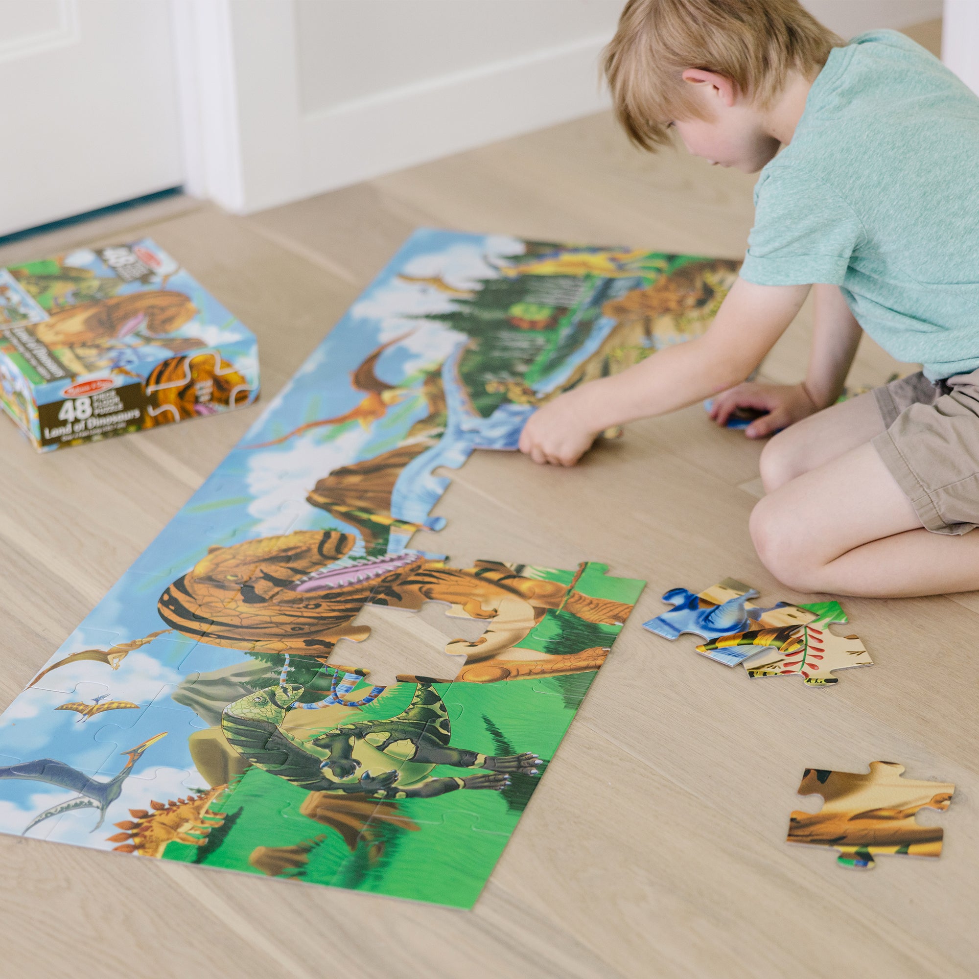 Melissa & Doug Land of Dinosaurs Floor Puzzle - 48 Pieces - Image 6