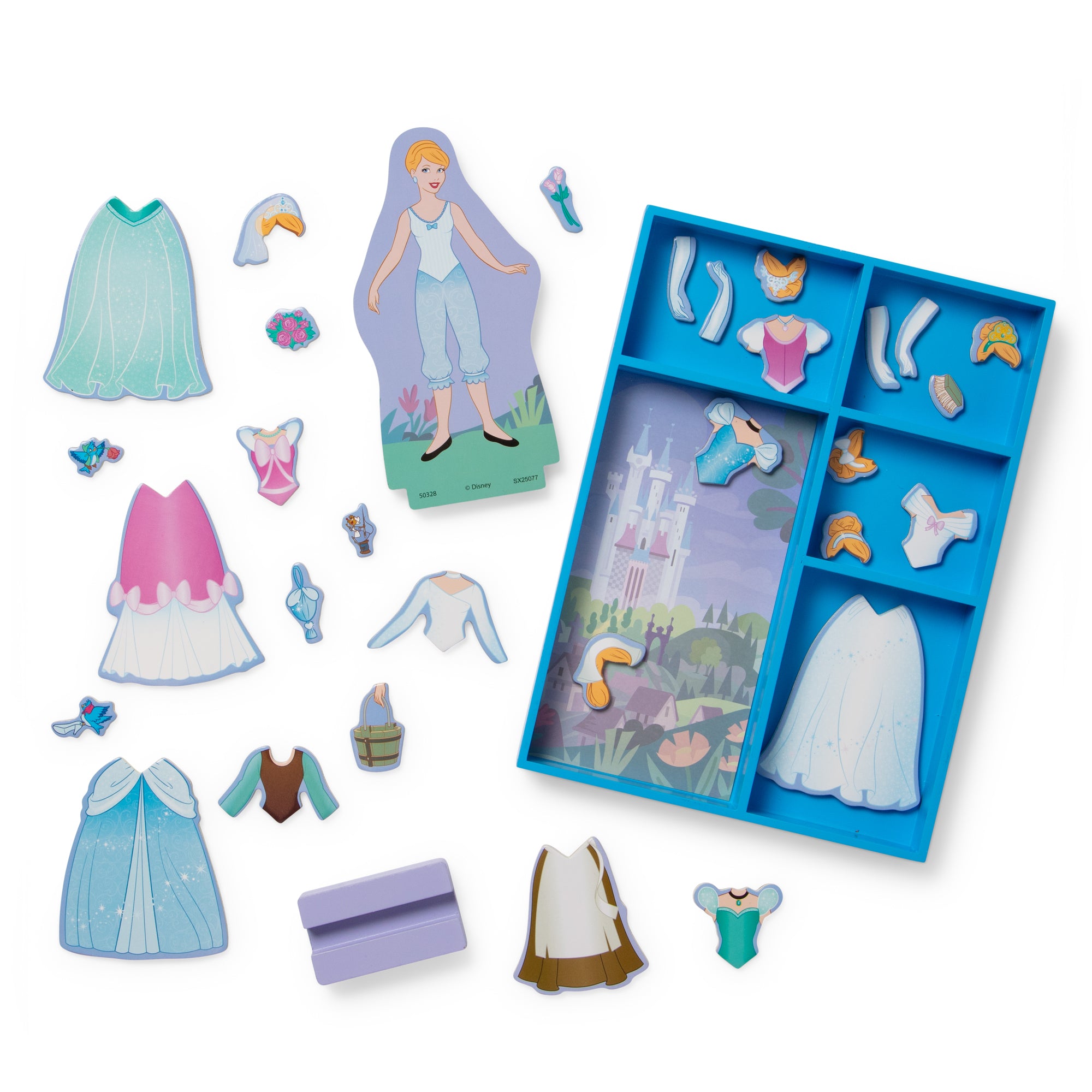 Melissa & Doug Disney Princess Cinderella Wooden Magnetic Dress-Up - Image 4