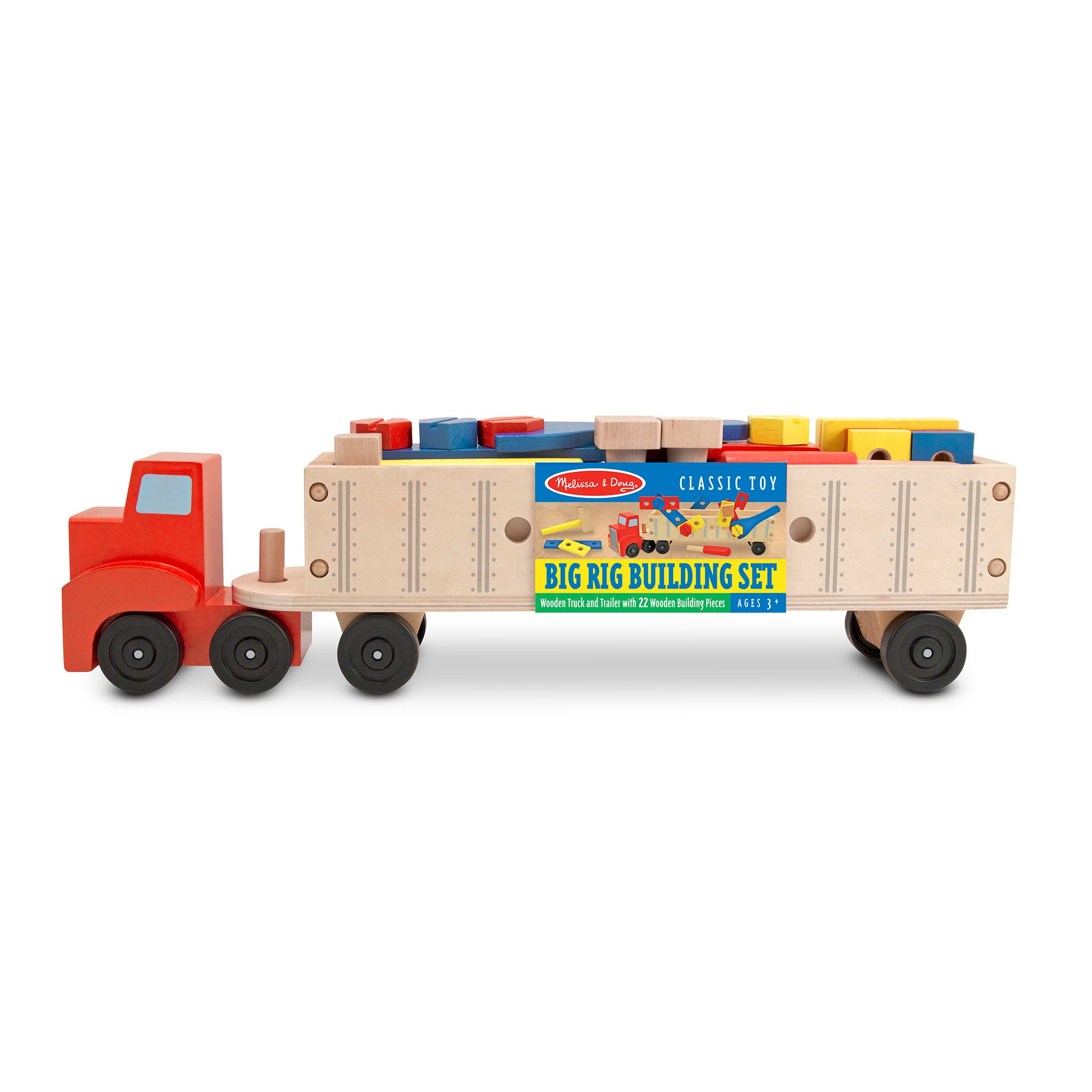 Melissa & Doug Wooden Big Rig Building Set - Image 3
