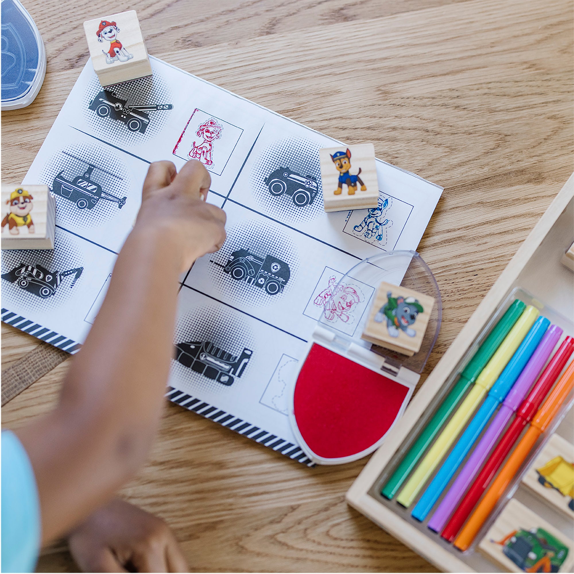 Melissa & Doug PAW Patrol Wooden Stamps Activity Set - Image 2