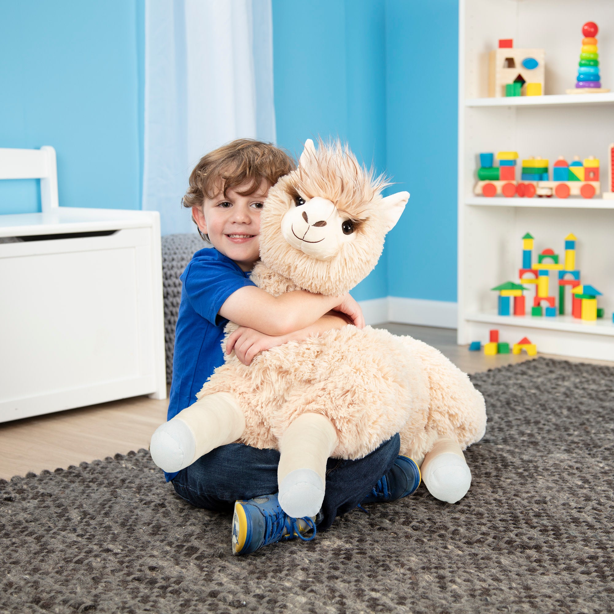Melissa & Doug Jumbo Llama Stuffed Plush Animal - Image 2