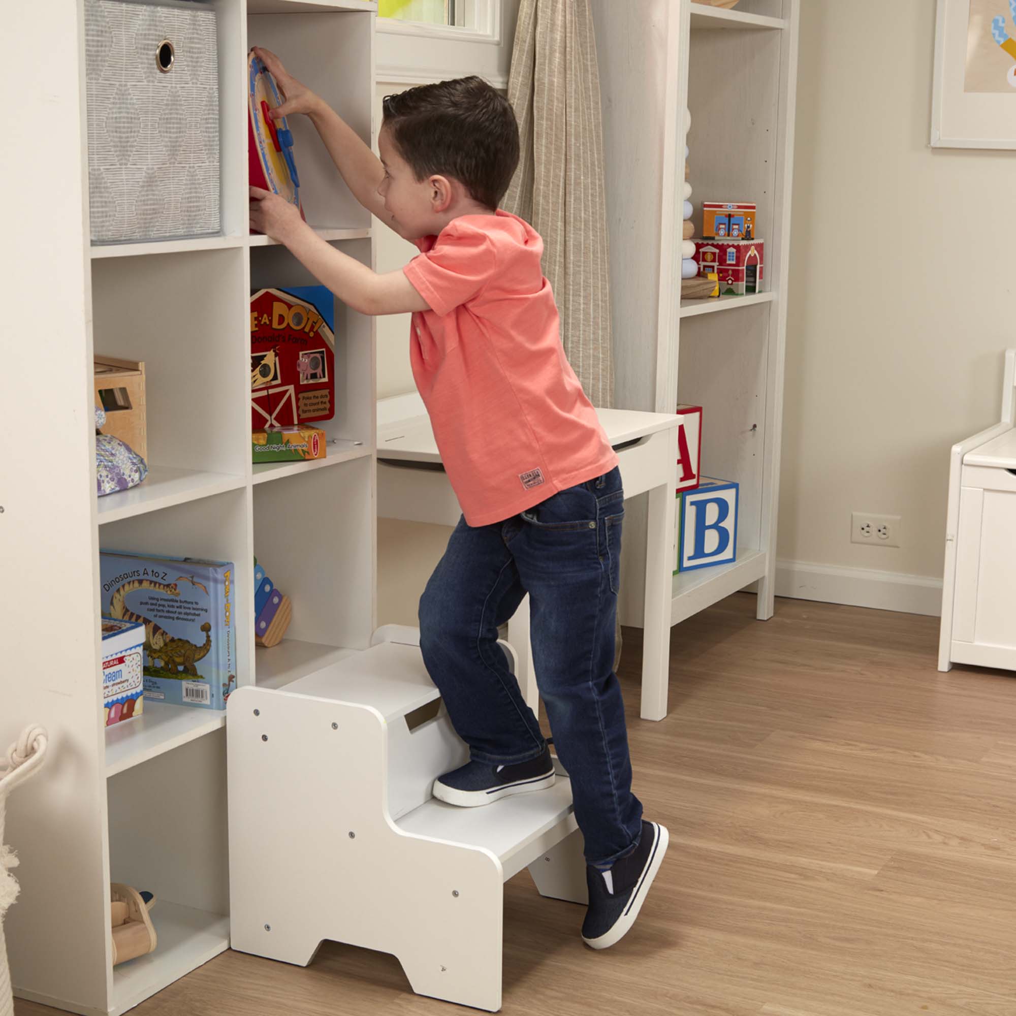 Melissa & Doug Wooden Step Stool - White - Image 10