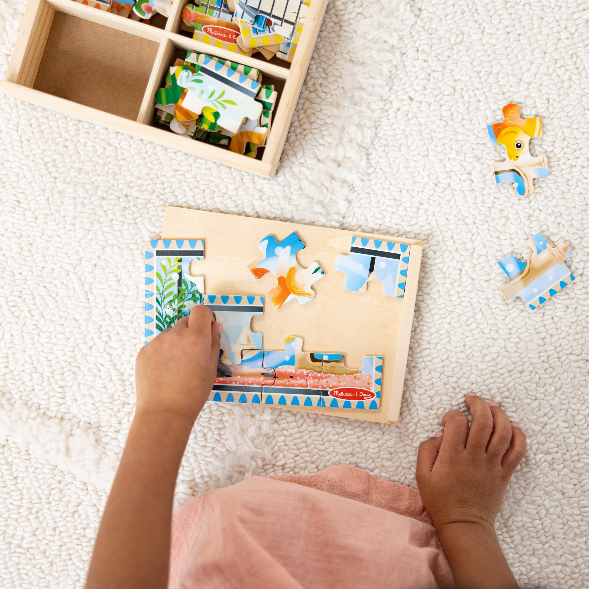 Melissa & Doug Wooden Jigsaw Puzzles in a Box - Pets - Image 6