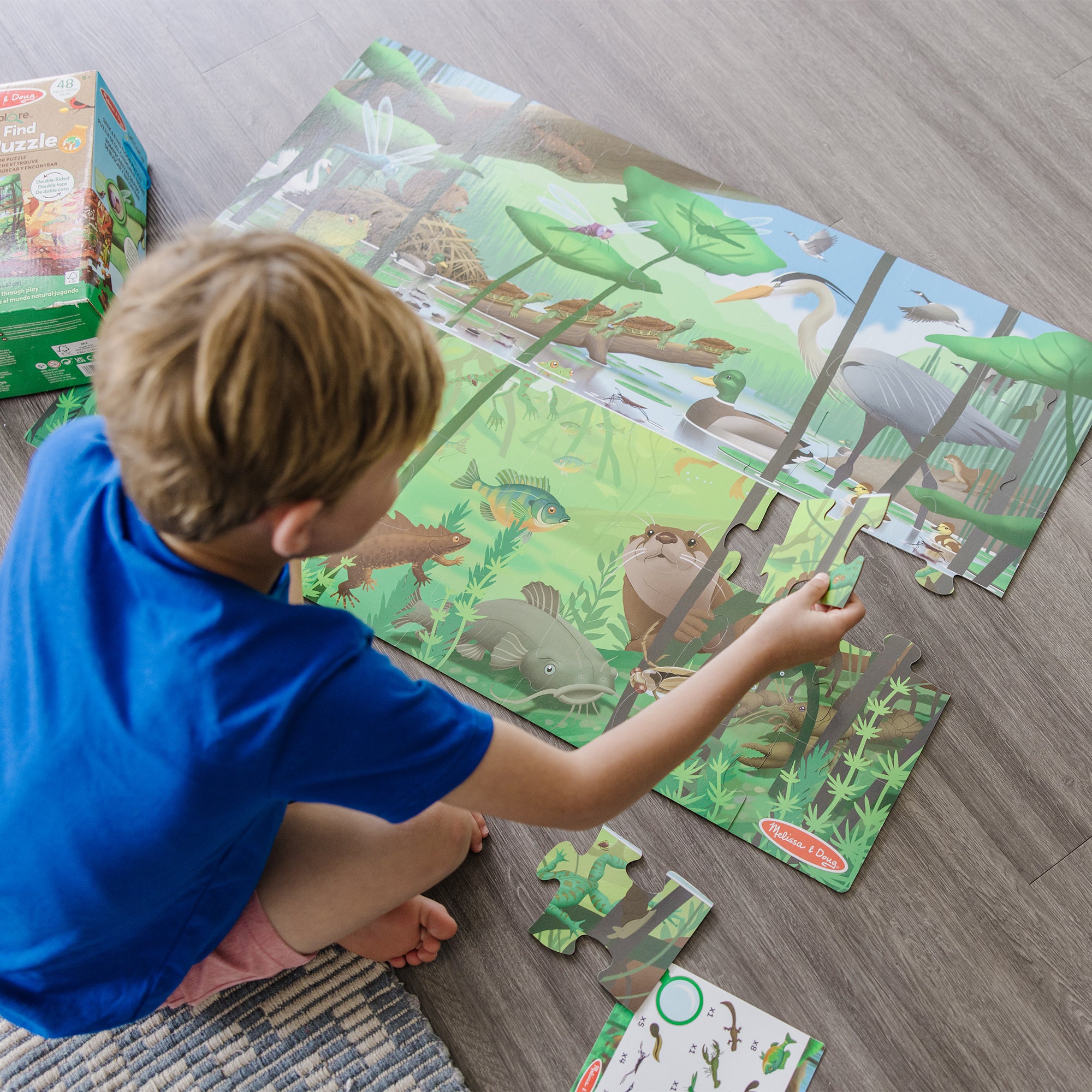 Melissa & Doug Let's Explore Double-Sided Seek & Find Puzzle - Image 8